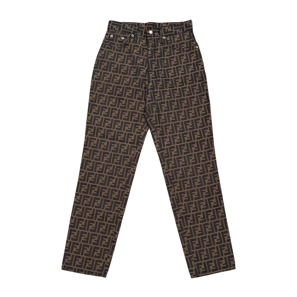Fendi VINTAGE FENDI MONOGRAM PANTS Size 26" / US 2 / IT 38 - 1 Thumbnail