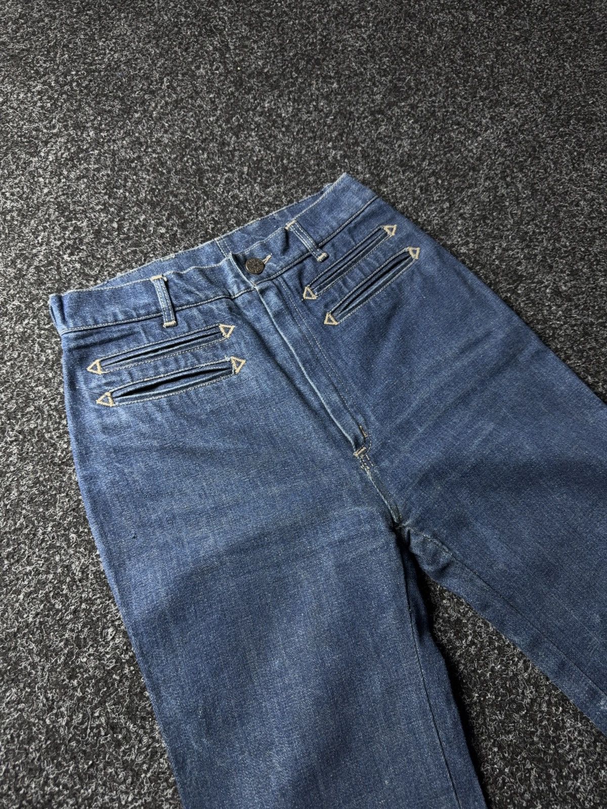 Japanese Brand RARE Japanese 70s Play Jeans Cowboy Flare Denim Vntg Japan Size 26" / US 2 / IT 38 - 10 Thumbnail