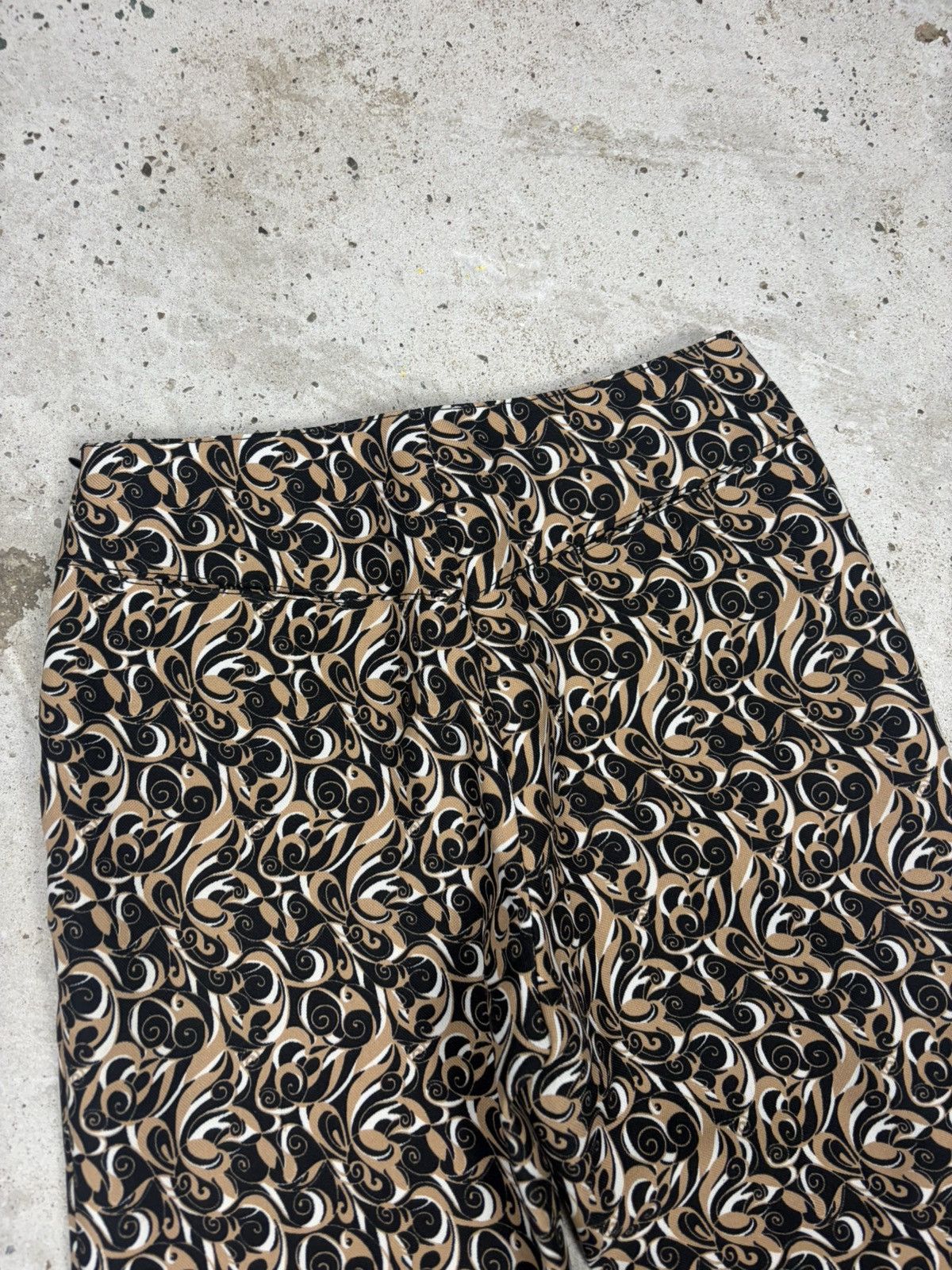 Miu Miu Miu Miu FW 2000 Abstract Geometric Print Flare Pants Bootcut Size 27" / US 4 / IT 40 - 11 Thumbnail