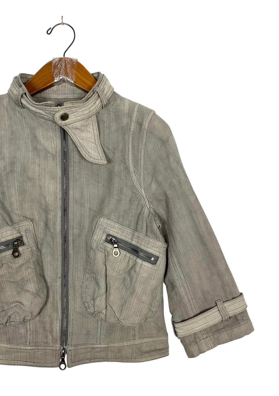 Japanese Brand Rare‼️Luxxm Distressed Jacket Riri Zip Size XS / US 0-2 / IT 36-38 - 3 Thumbnail