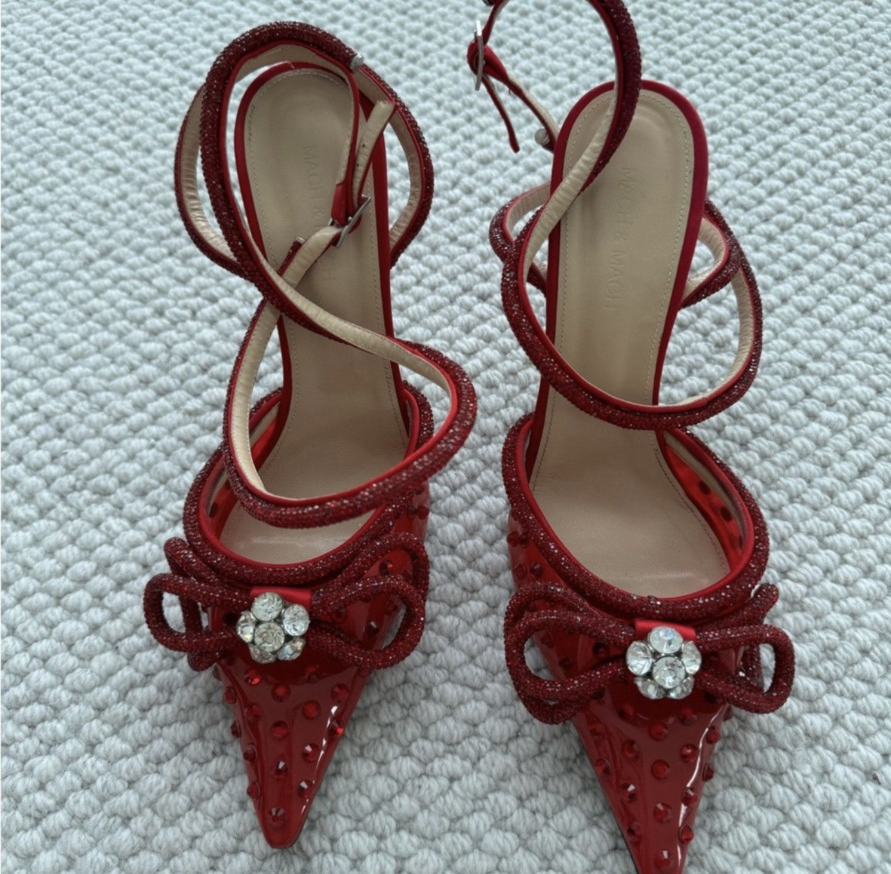 MACH & MACH Mach & Mach double bow red pumps Size US 10 / IT 40 - 5 Thumbnail