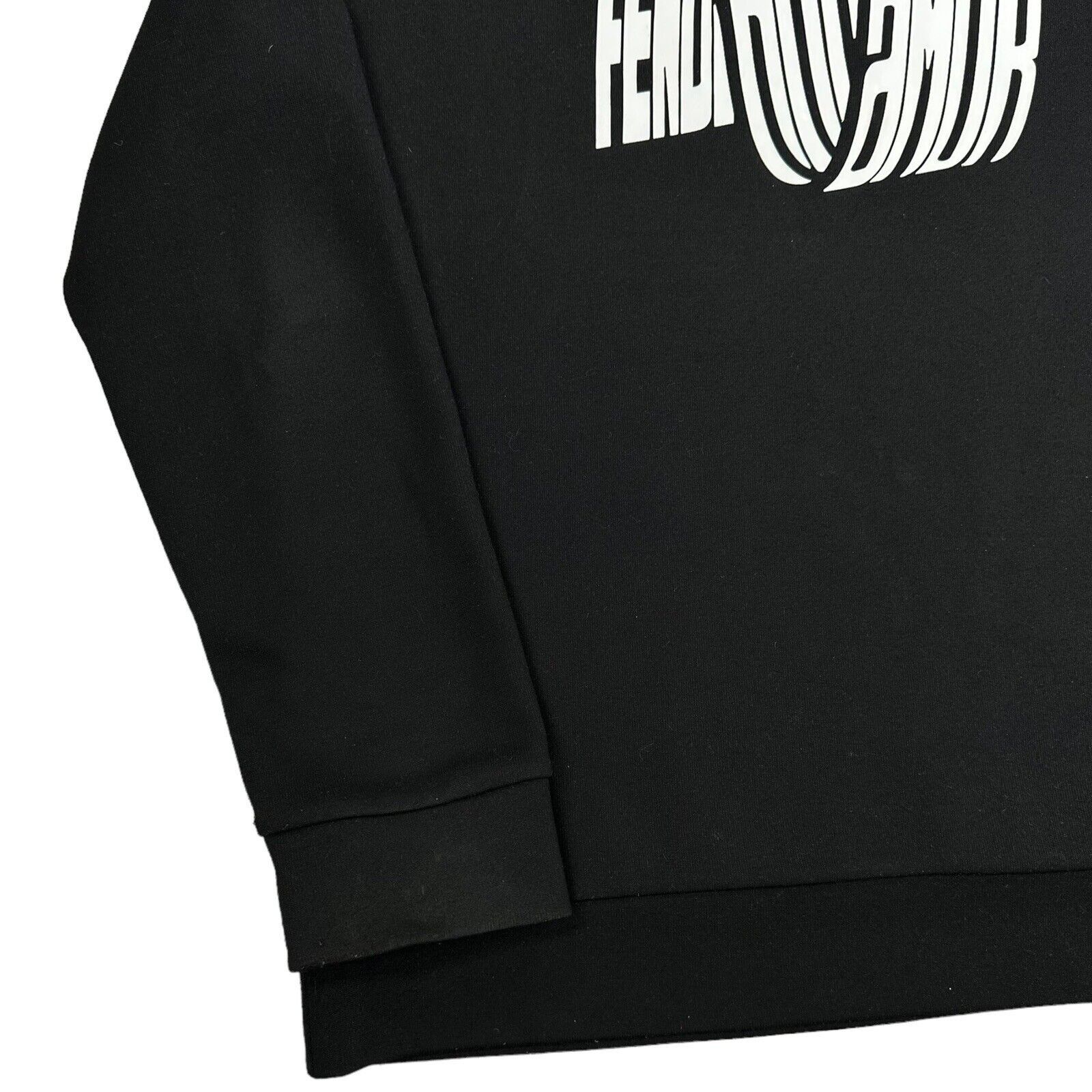 Fendi Fendi Size XL Black Sweatshirt Roma Wave Logo 3D Graphic Size US XL / EU 56 / 4 - 6 Thumbnail