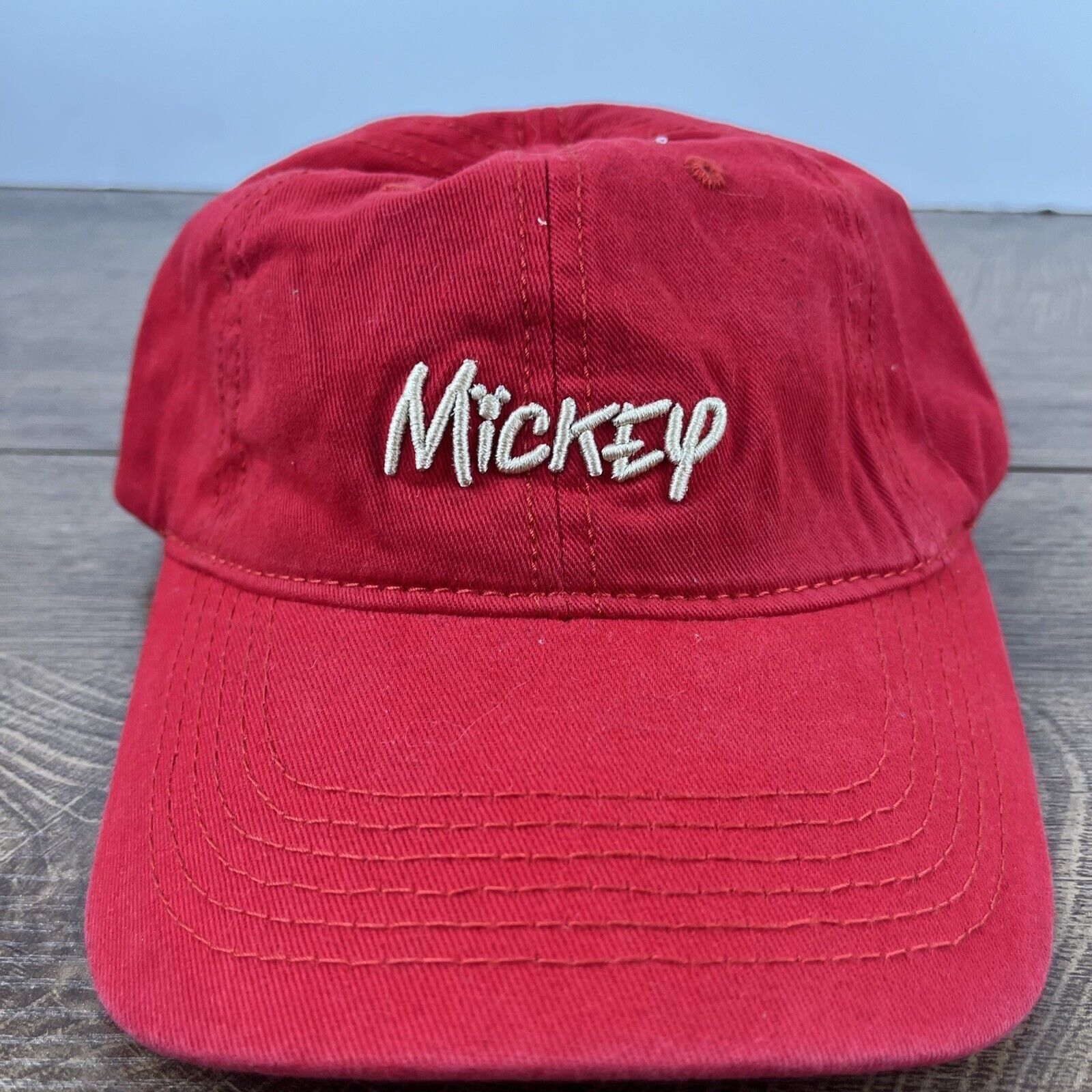 Other Mickey Mouse Hat Mickey Red Cap Adjustable Hat Red Adult Fit Size ONE SIZE - 2 Thumbnail
