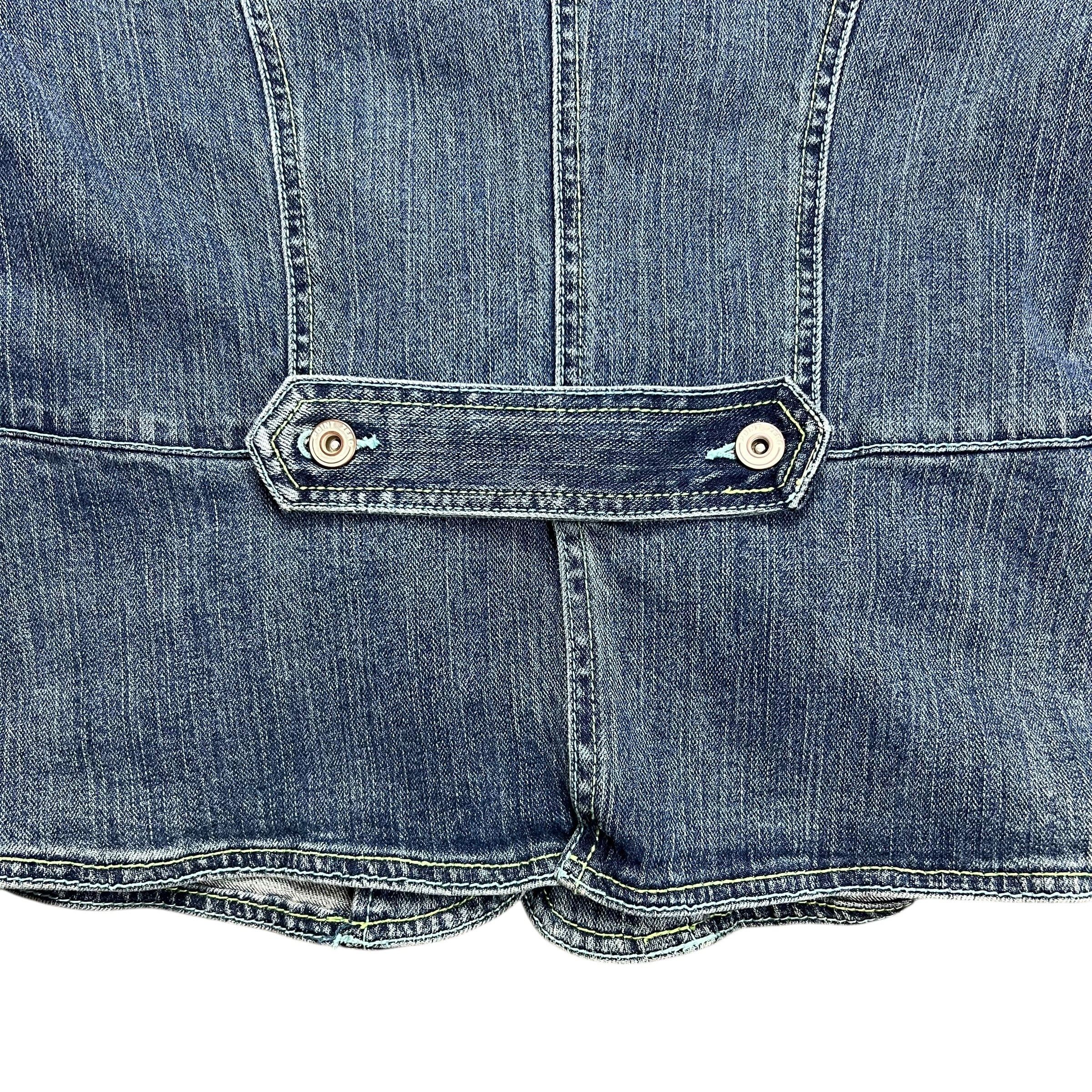 Point Zero × Vintage Point Zero Embroidered Flower Denim Jacket - L Size L / US 10 / IT 46 - 10 Thumbnail