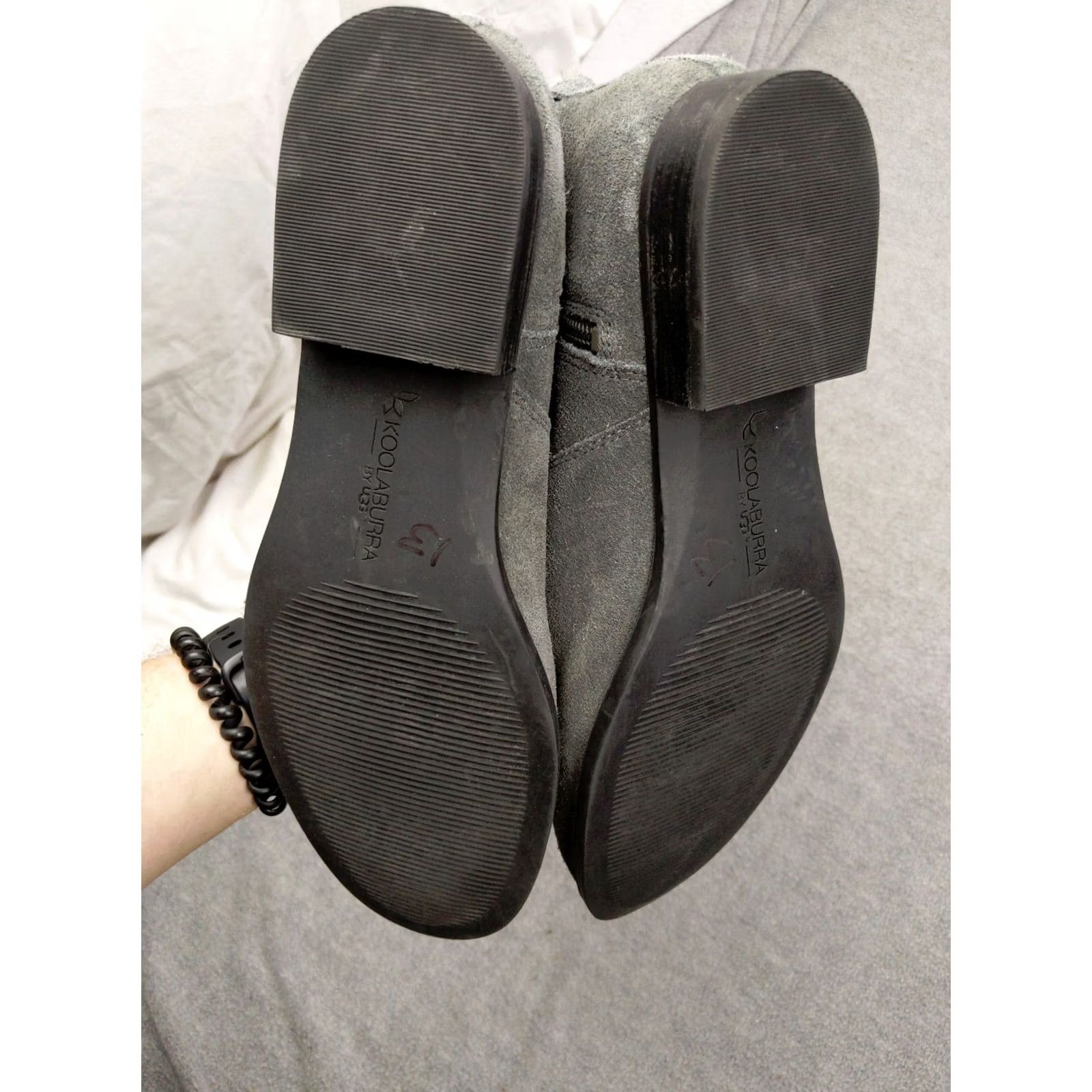 Ugg UGG Koolaburra Womens 11 Boots Mid-Calf Straps Zip Biker Riding Black Suede 90s? No (adjusted) Size US 11 / IT 41 - 8 Thumbnail