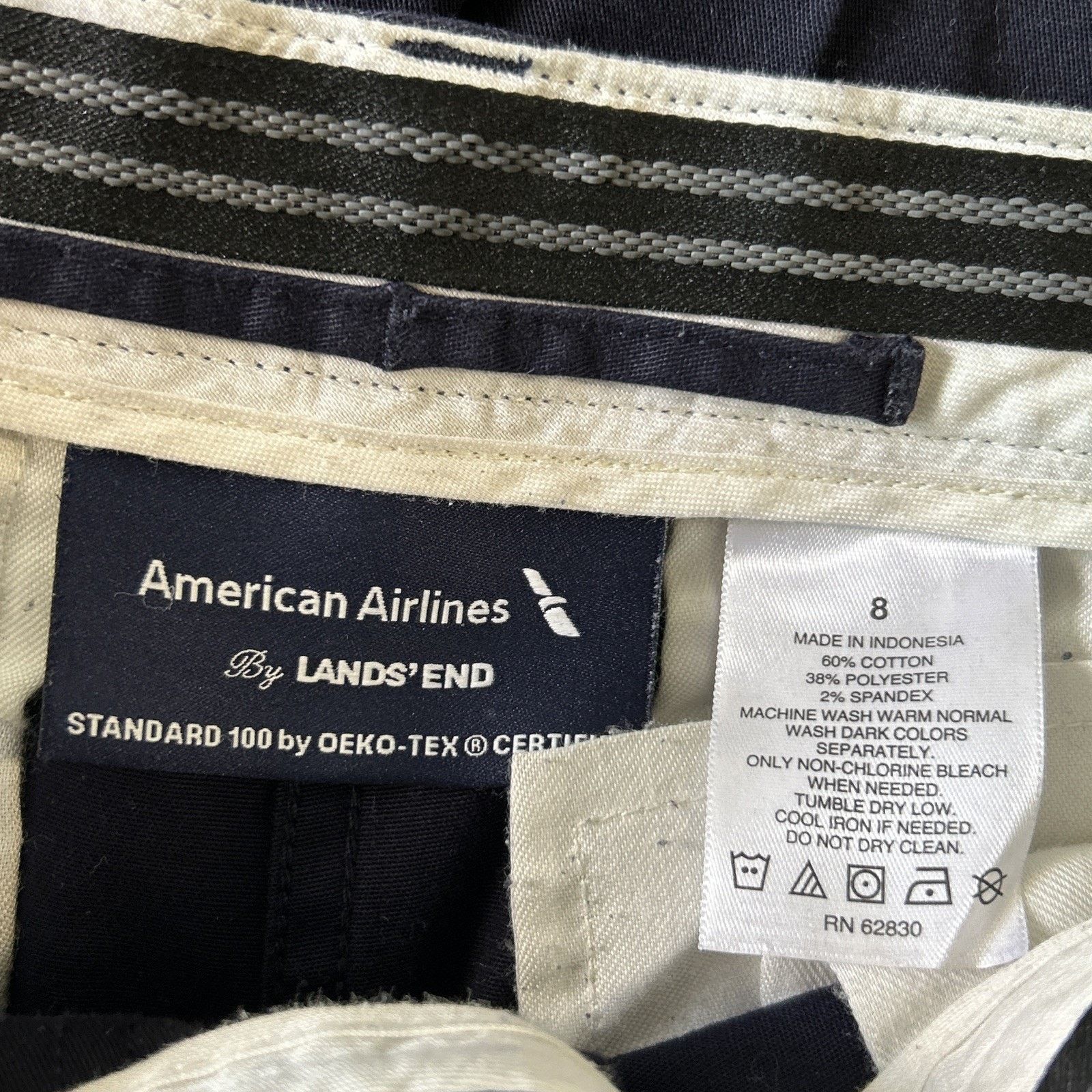 Lands' End Beyond Baggy Cargo Pants Women Sz 8 32x31 Loose Relaxed Wide Size 30" / US 8 / IT 44 - 3 Thumbnail