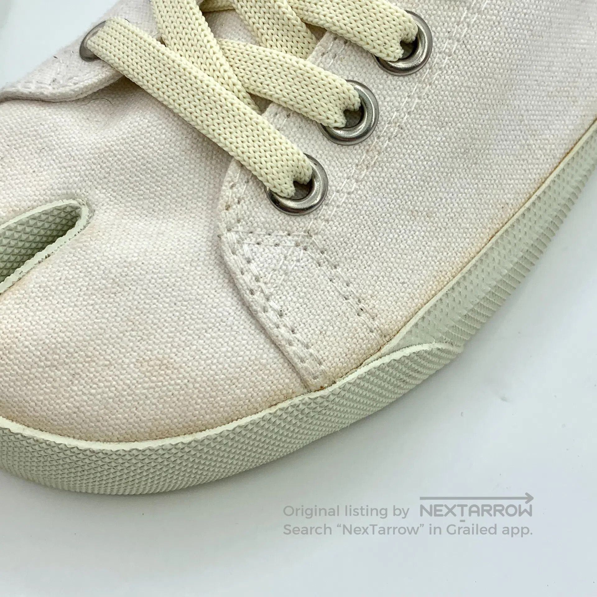 Maison Margiela Maison Margiela White Laced Casual Flat Sneakers| Size US 5 / EU 37 - 8 Thumbnail