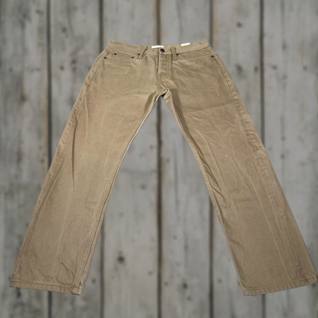 The Unbranded Brand Unbranded Brand Jeans Mens 32x29 Beige Selvedge UB207 Tapered Denim Pants Size US 32 / EU 48 - 1 Thumbnail