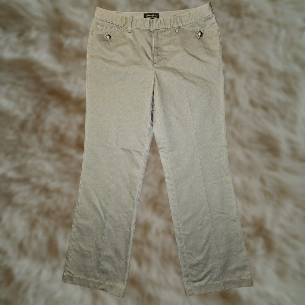 Eddie Bauer VINTAGE Eddie Bauer Bootcut Pants Womens 10 Beige Mid Rise Wrinkle Resistant Outdoor Size 32" / US 10 / IT 46 - 1 Thumbnail