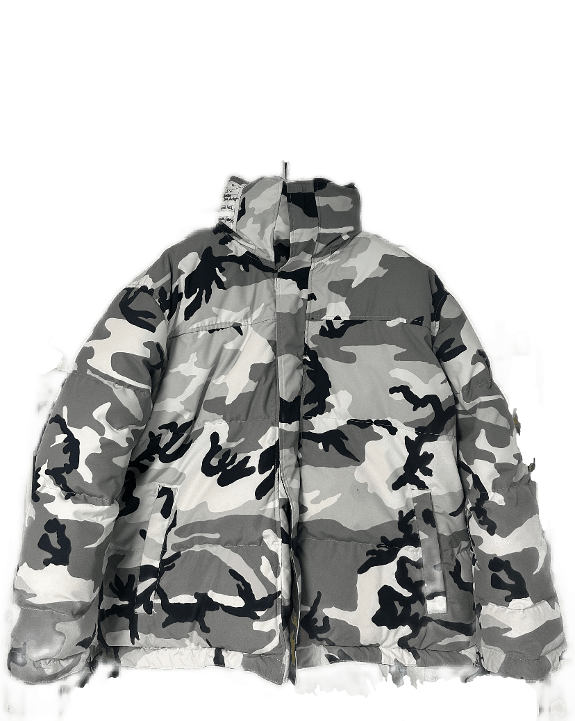 image of Os Vetements X Canada Goose Reversible Camo Parka Jacket in White, Men's (Size XL)