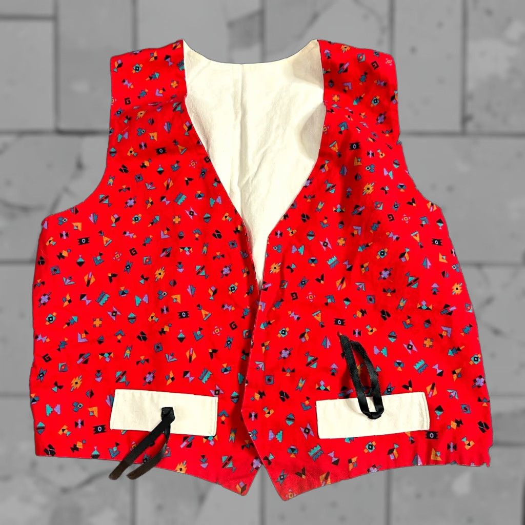 Vintage Montana Cincha Vest Women L Red Western 100% Cotton Reversible Vest Vintage No - Shirt/Top, Women, Red, L, 100% Cotton, Western, Basic Jacket Size L / US 10 / IT 46 - 1 Thumbnail