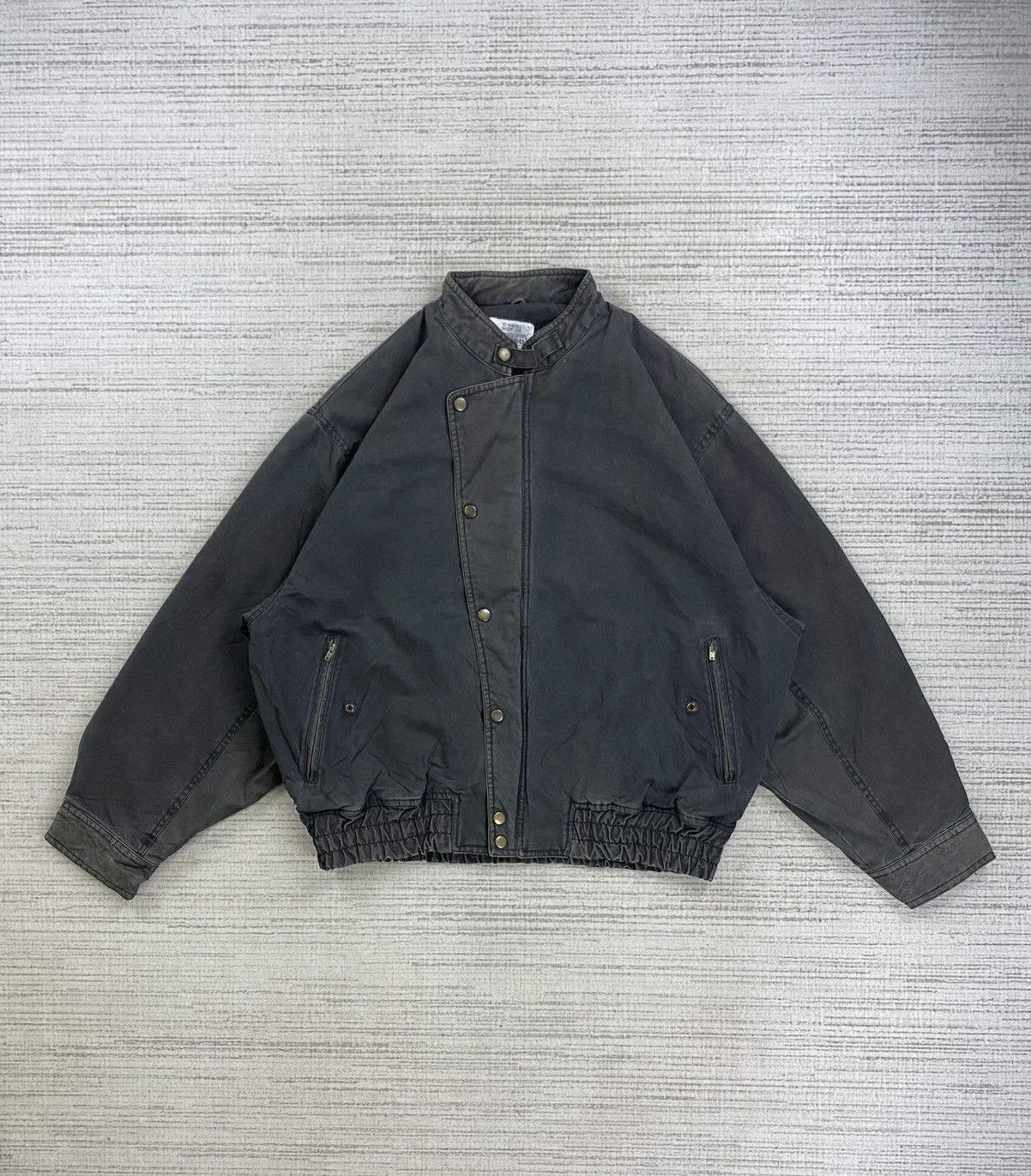 Issey Miyake Vintage Toc Toc Way Asymmetrical Bomber Jacket Size US L / EU 52-54 / 3 - 6 Thumbnail
