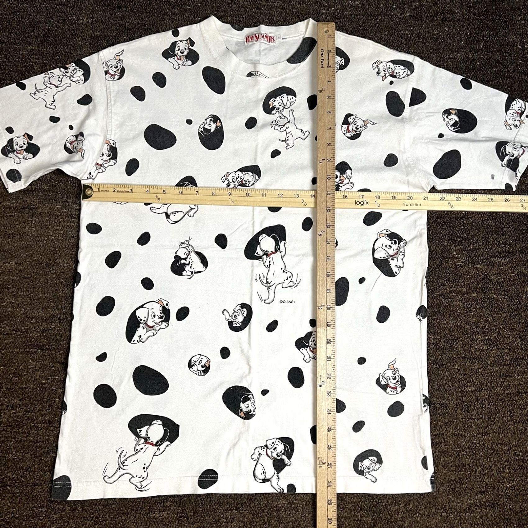 Disney VINTAGE 90s 101 Dalmatians Disney Dog T-Shirt Large All Over Graphic Print T-Shirt L White Unisex Adults Mens Womens Size US L / EU 52-54 / 3 - 6 Thumbnail