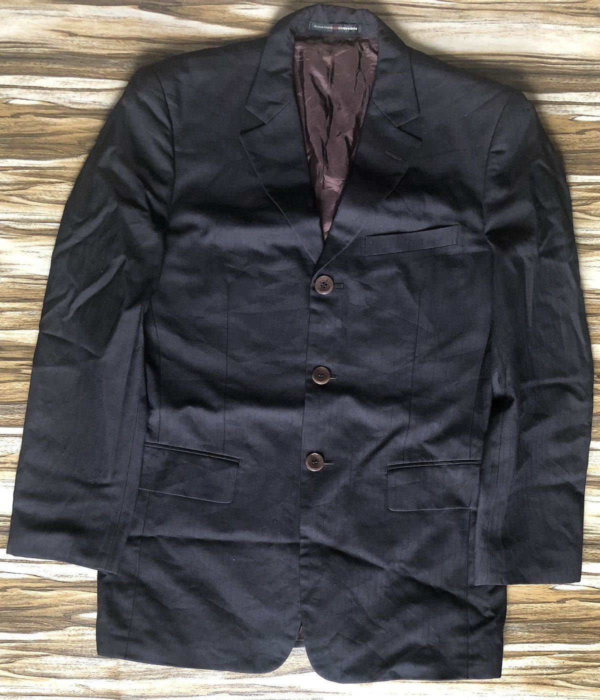 Jean Paul Gaultier Gaultier Homme Objet striped black blazer Size 46R - 2 Thumbnail