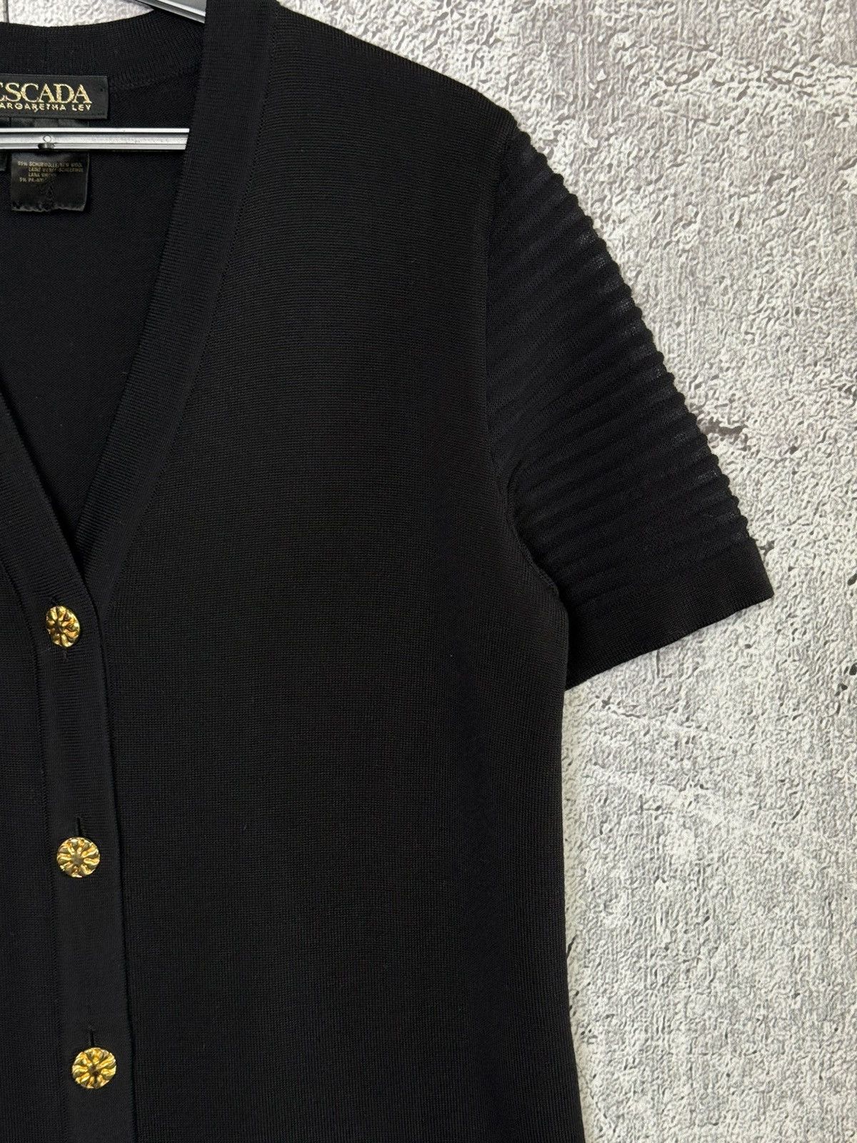 Escada Escada Margaretha Ley Short Sleeve Burtton Cardigan Sweater Size M / US 6-8 / IT 42-44 - 4 Thumbnail
