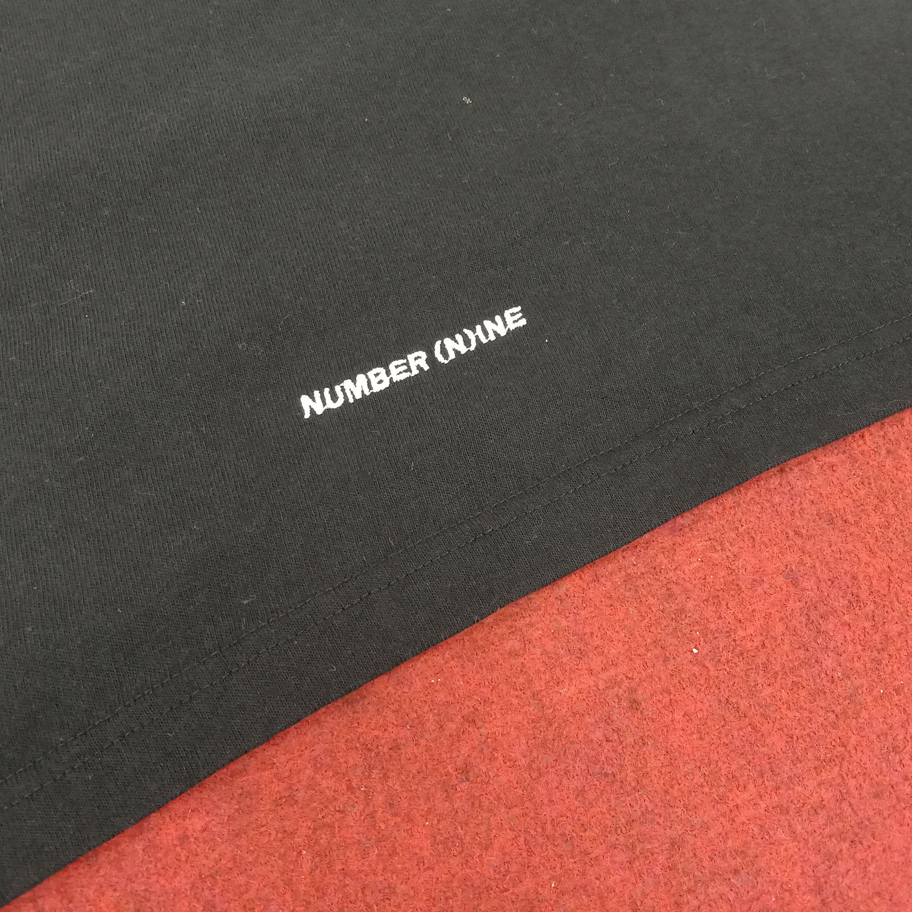 Japanese Brand × Number (N)ine × Vintage Number Nine Japanese Brand Spell Out Rare Design Tshirt Size US XL / EU 56 / 4 - 4 Thumbnail