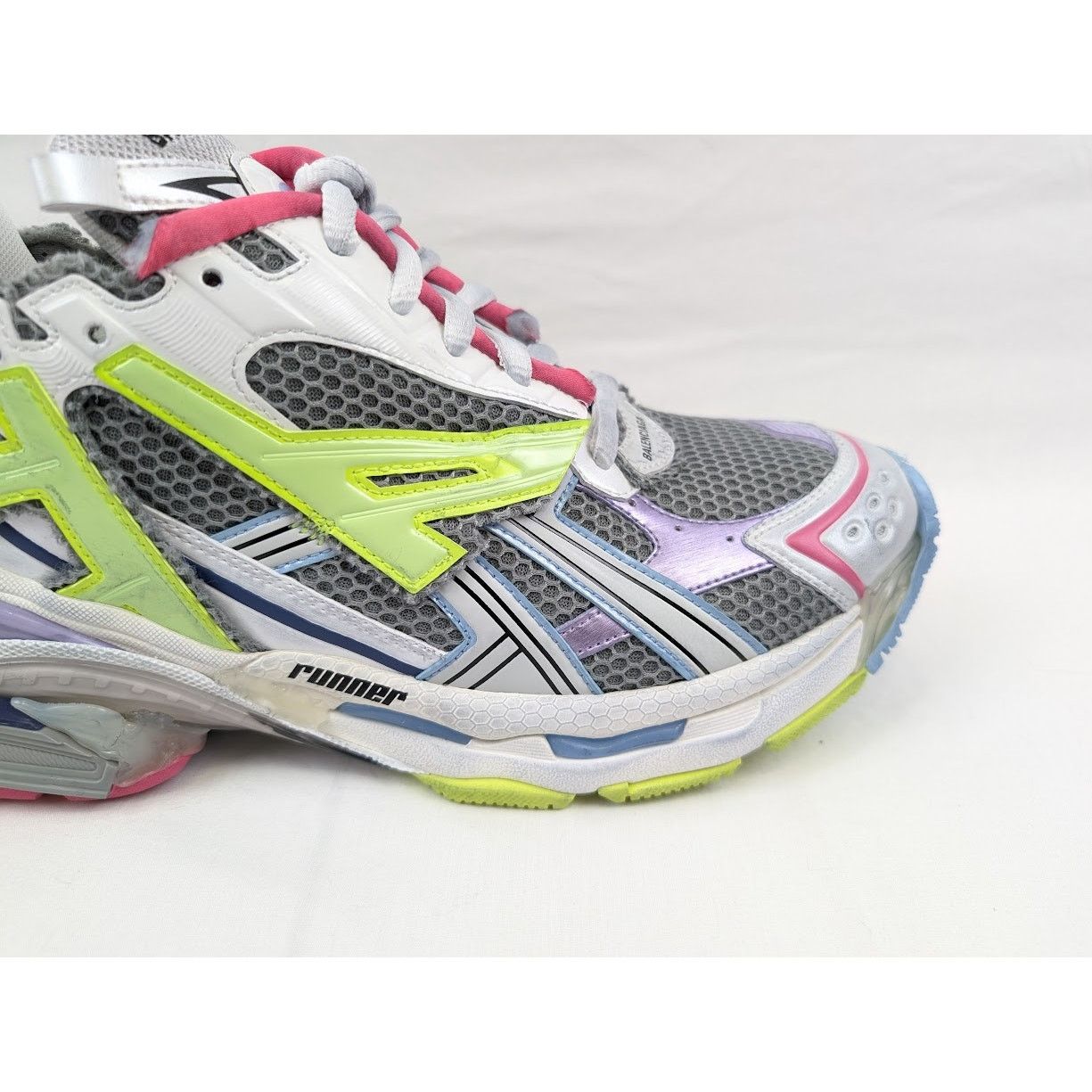 Balenciaga o1rshd1 Fluo Upper/ Mesh Runners in Multicolor Size US 11 / EU 44 - 4 Thumbnail