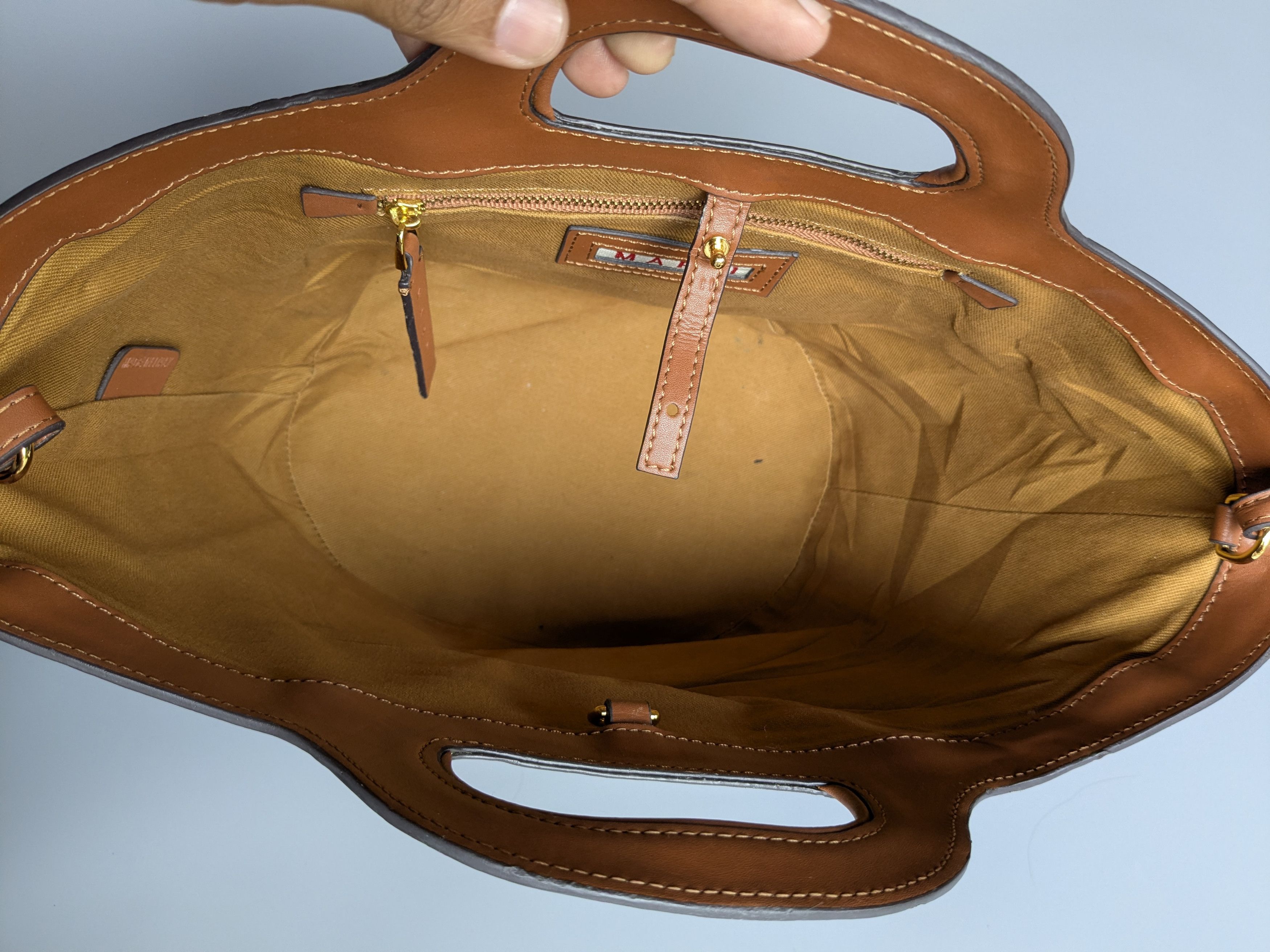 Marni Marni Tropicalia brown leather raffia effect fabric bag Size ONE SIZE - 9 Thumbnail