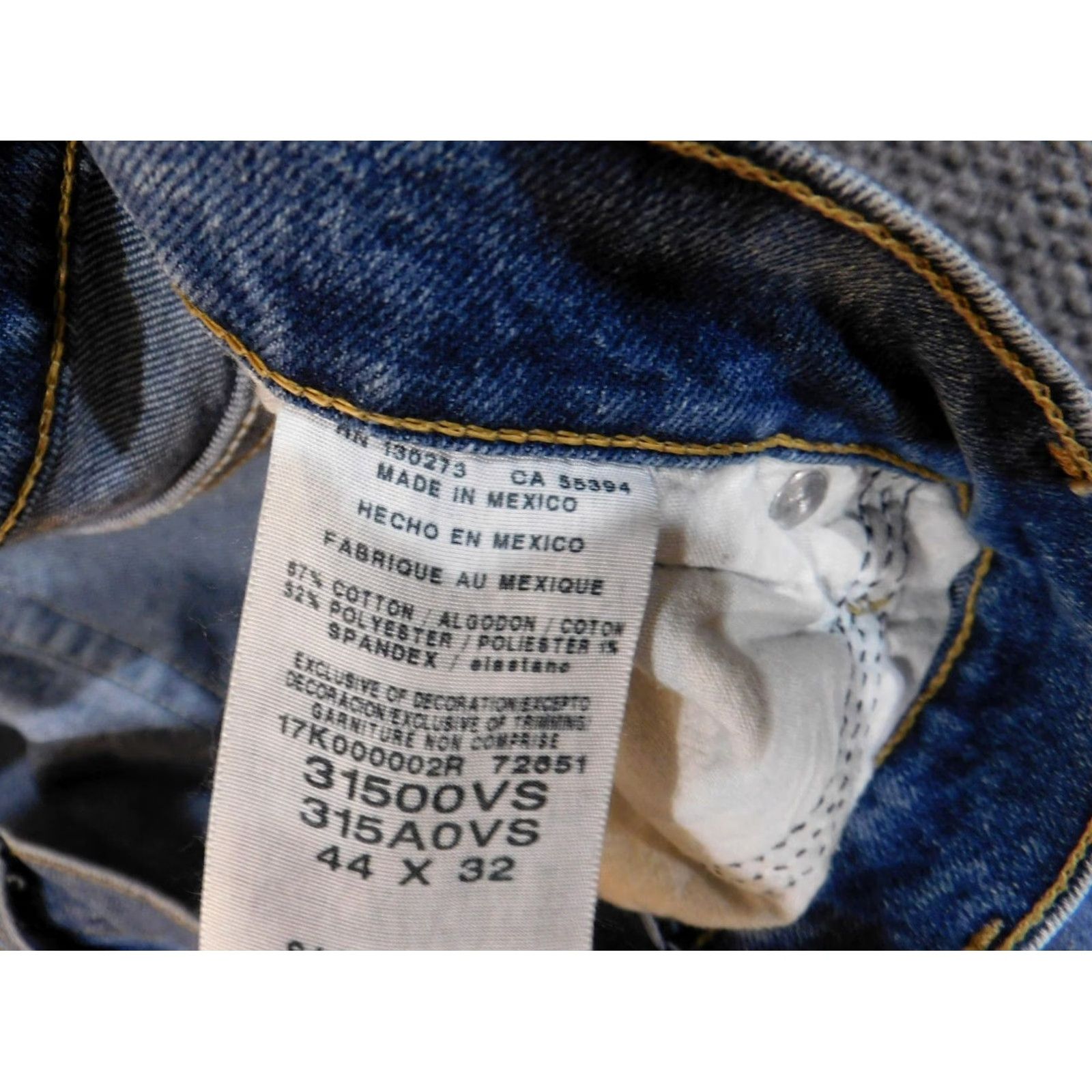 Wrangler Wrangler Jeans Mens 44x32 blue Straight Denim workwear Outdoors Cowboy Pockets Jeans Regular Mens Cowboy Size US 44 / EU 60 - 3 Thumbnail