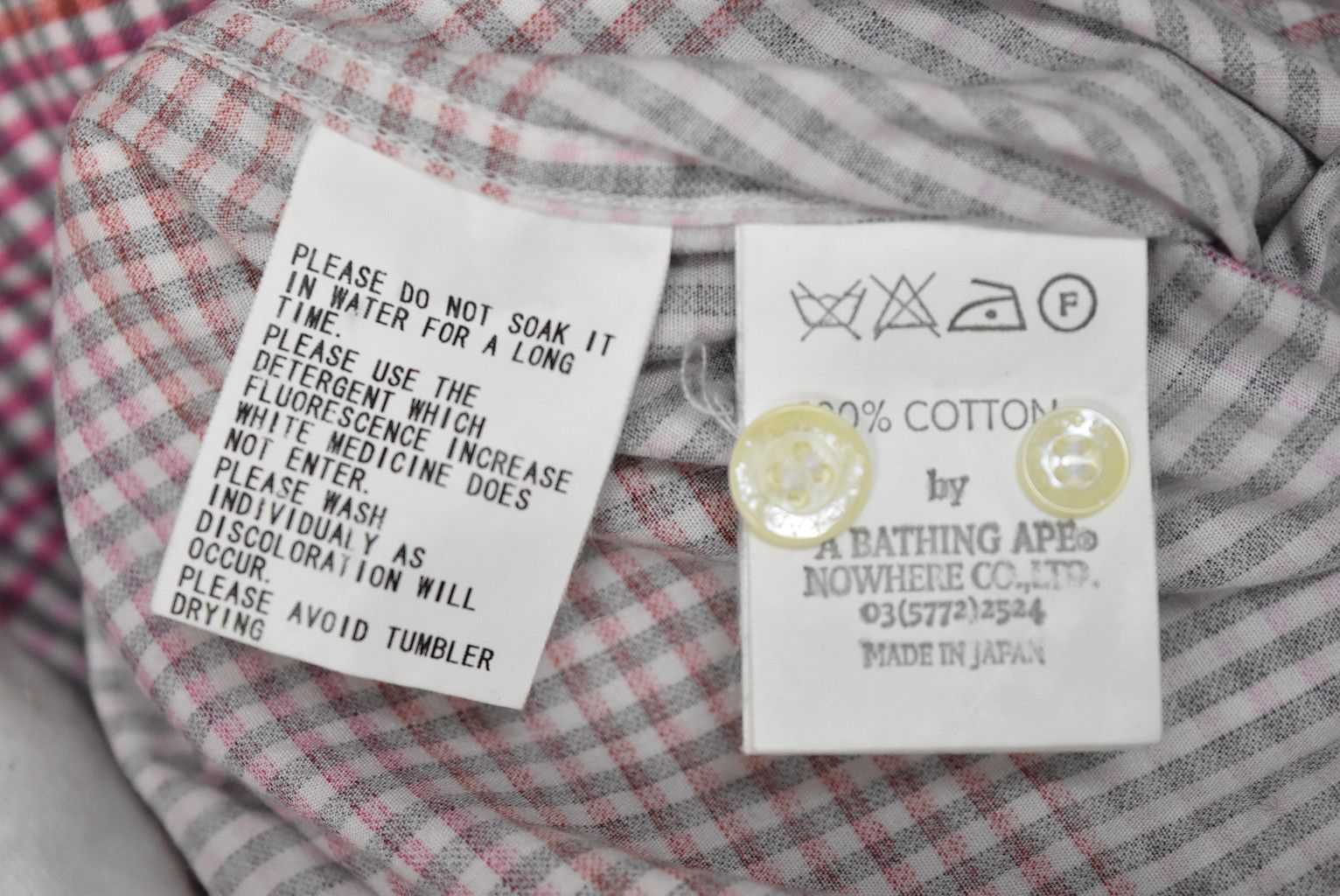 Bape color check shirt 27412 - 752 60 Size US S / EU 44-46 / 1 - 7 Thumbnail