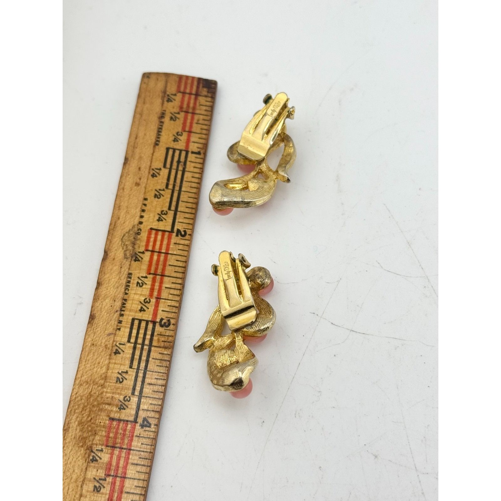 Vintage Vintage Judy Lee Pink Moonstone Earrings Size ONE SIZE - 3 Thumbnail