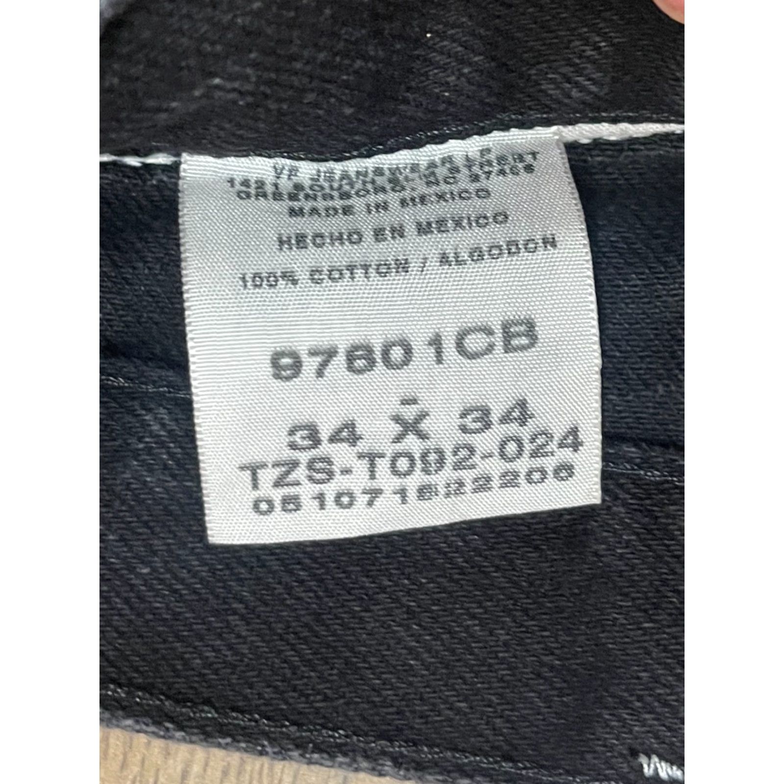 Wrangler Wrangler Jeans Men's 34x34 Black Denim Straight Leg Dark Wash Pocket 5-Pocket Design Regular Rise Inseam 34 Jeans Mens Size US 34 / EU 50 - 4 Thumbnail