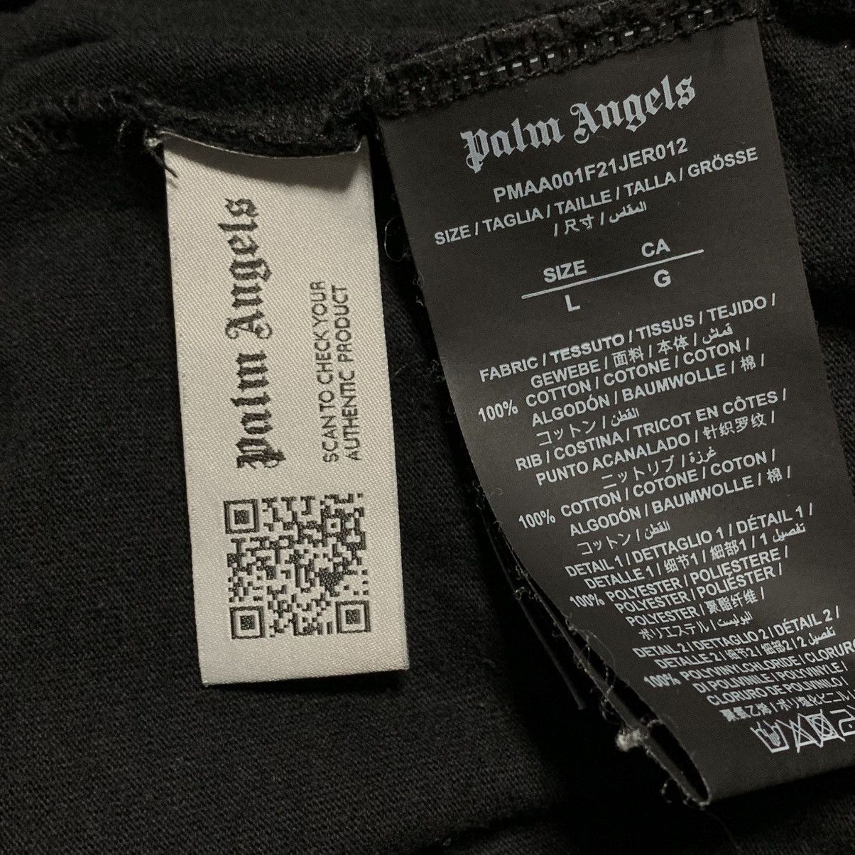 Palm Angels Palm Angels Large Palm Tree Patch Black Tee Size US L / EU 52-54 / 3 - 6 Thumbnail