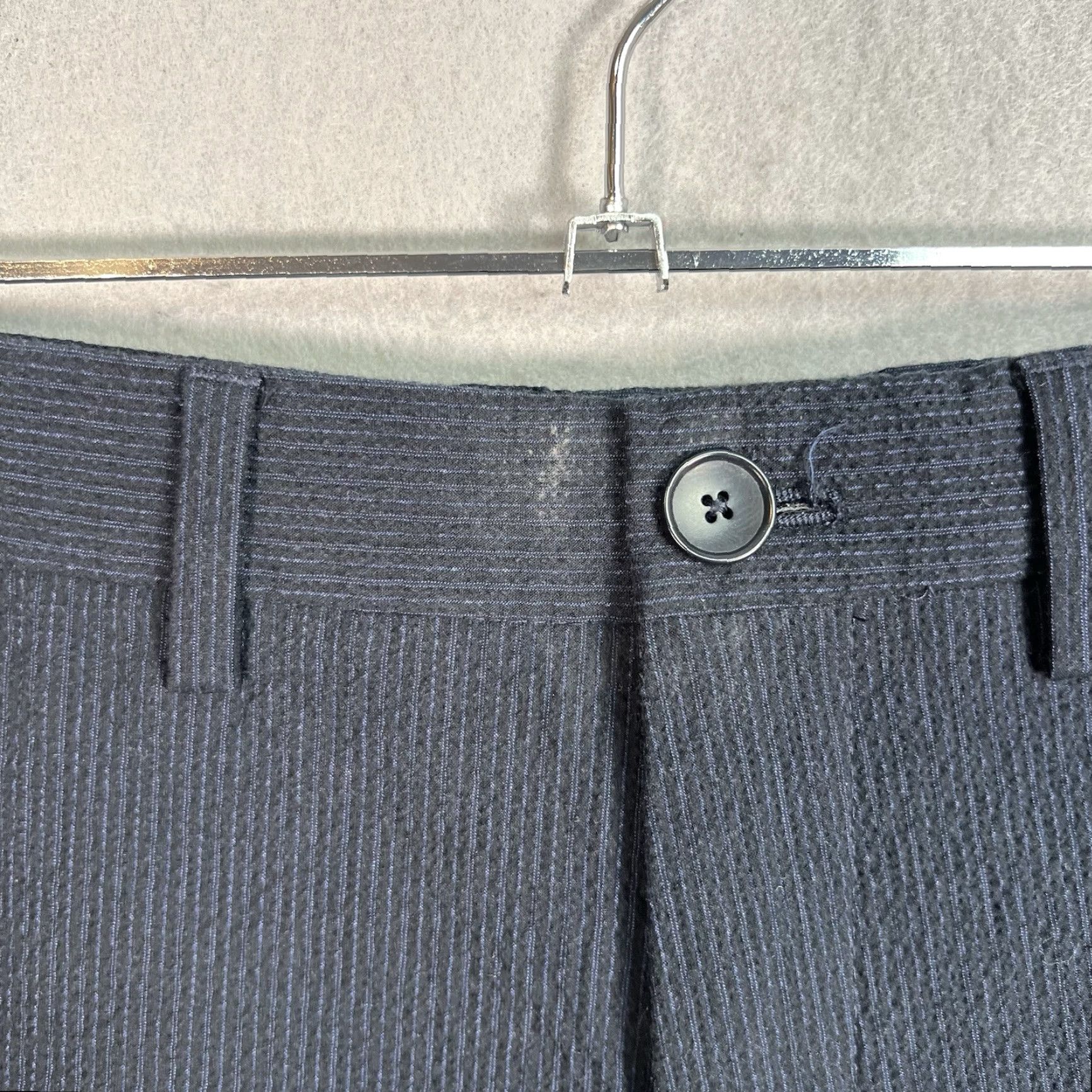 Zara VINTAGE Zara Seersucker Pants Womens Small Blue Slim Leg Relaxed Fit Size 28" / US 6 / IT 42 - 7 Thumbnail