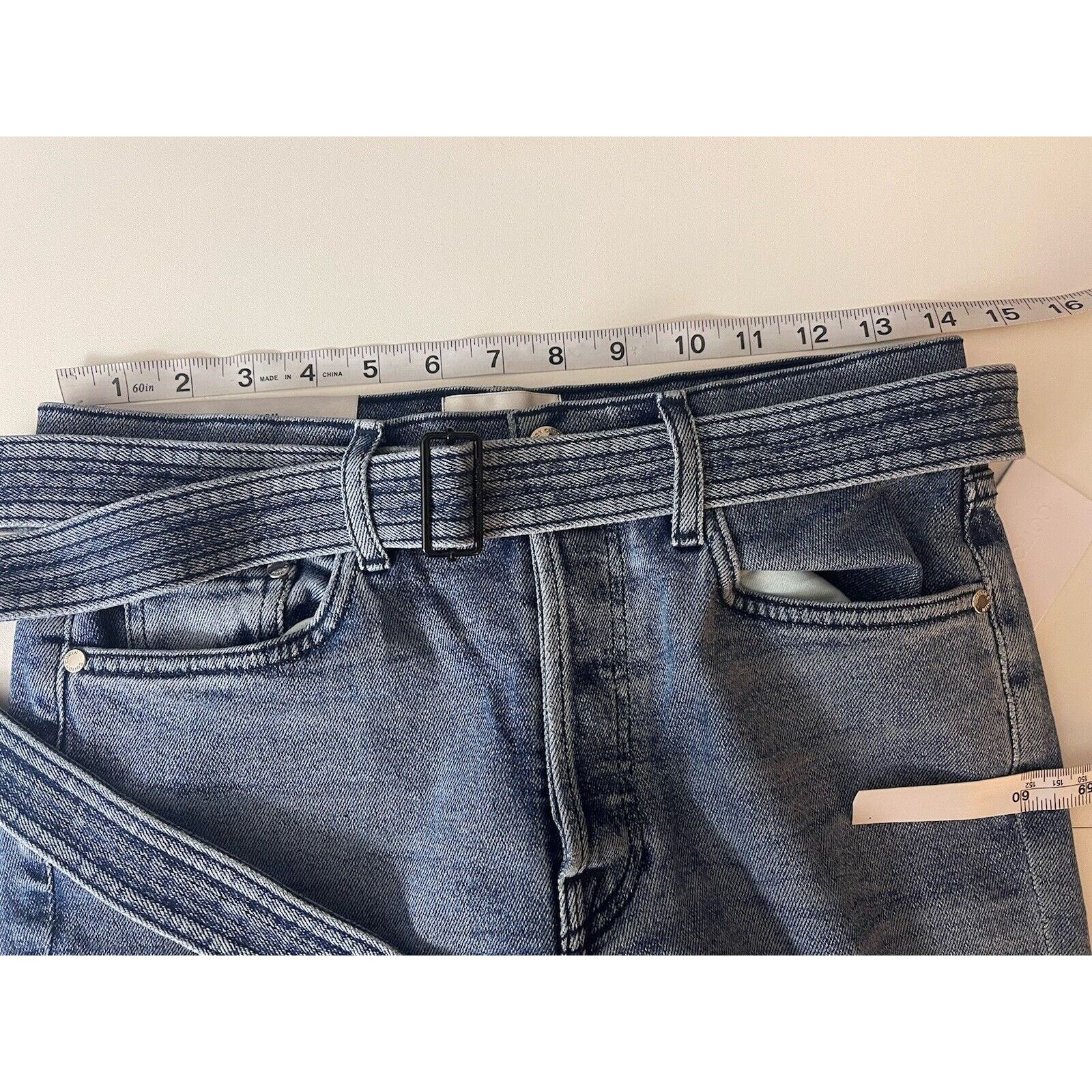 COTTONCITIZEN Cotton Citizen High Split Skinny Leg Frayed Hem Belted sz 27 Size 27" / US 4 / IT 40 - 7 Thumbnail
