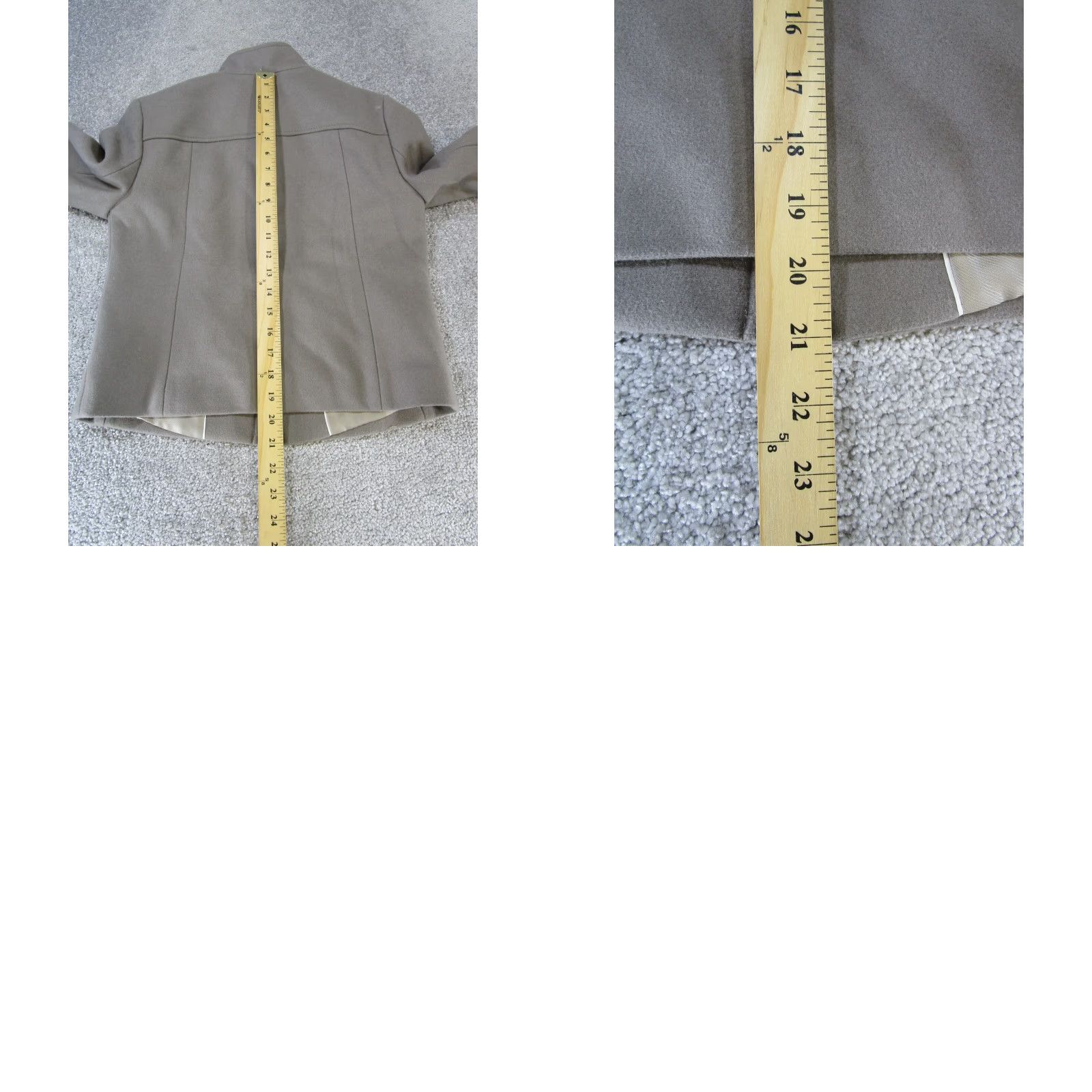 Banana Republic VINTAGE Banana Republic Jacket Womens XS Gray Wool Mid-Length Long Sleeve Zip Regular Fit Size XS / US 0-2 / IT 36-38 - 8 Thumbnail