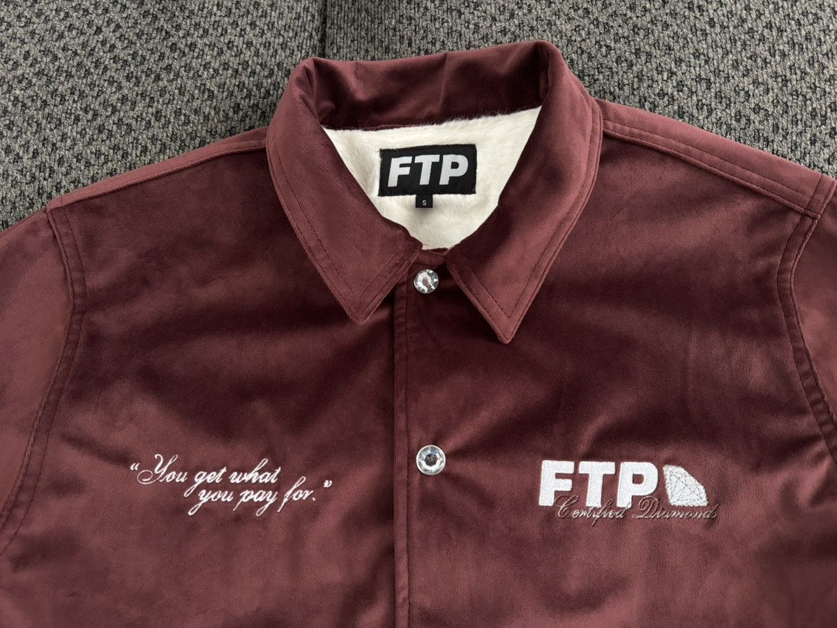 Fuck The Population FTP Diamond Dealer Coaches Jacket Maroon Small Velour SS24 Size US S / EU 44-46 / 1 - 6 Thumbnail