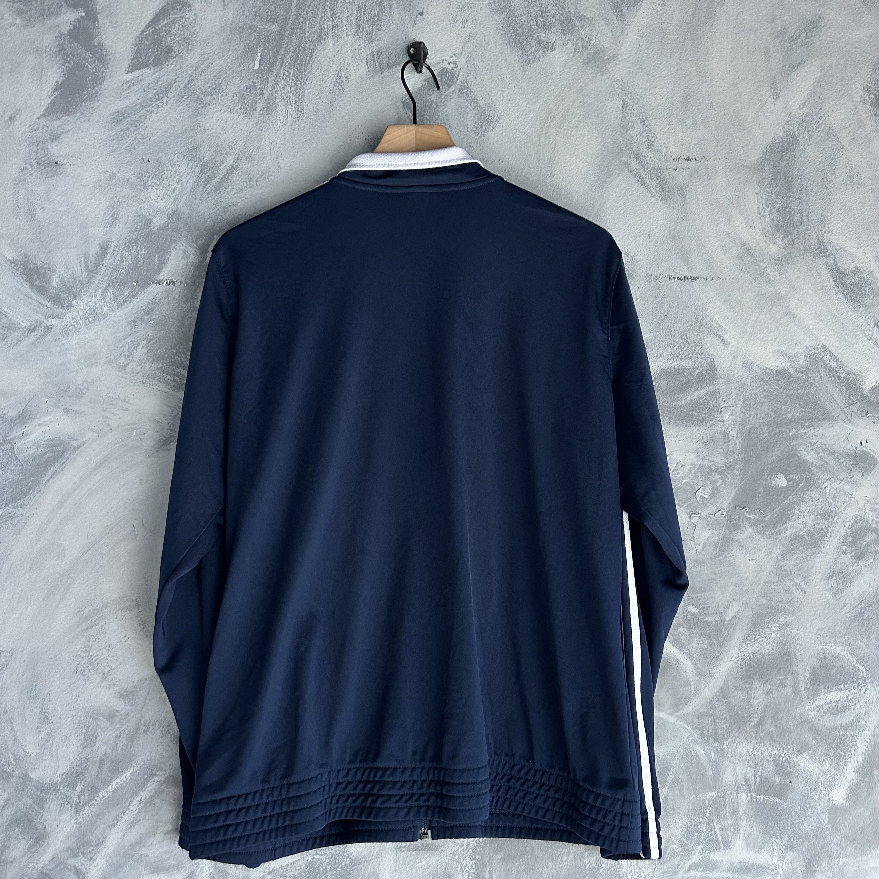 Adidas Adidas Track Training Jacket Mens XL Blue White Size US XL / EU 56 / 4 - 4 Thumbnail