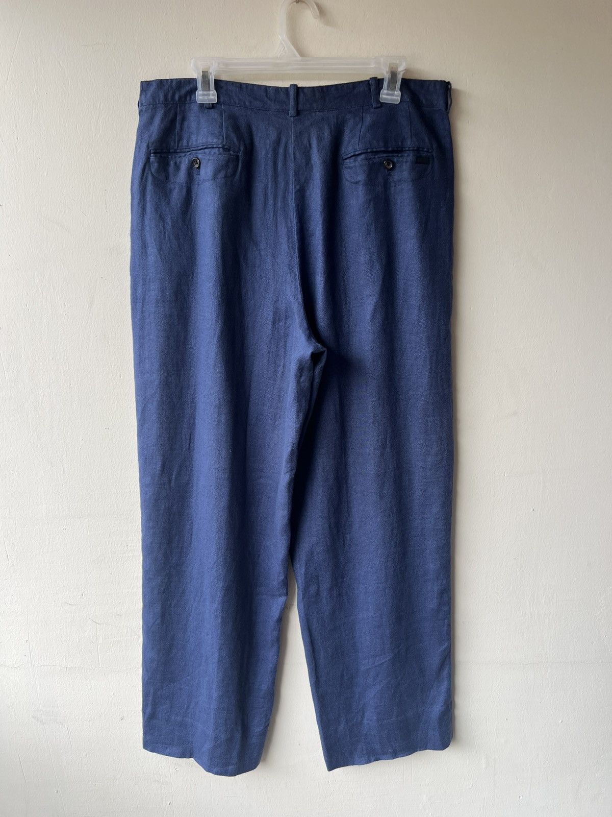 Mademoiselle Non Non Papas Japan 100% Linen Baggy Trouser Pant Blue Size US 34 / EU 50 - 14 Thumbnail