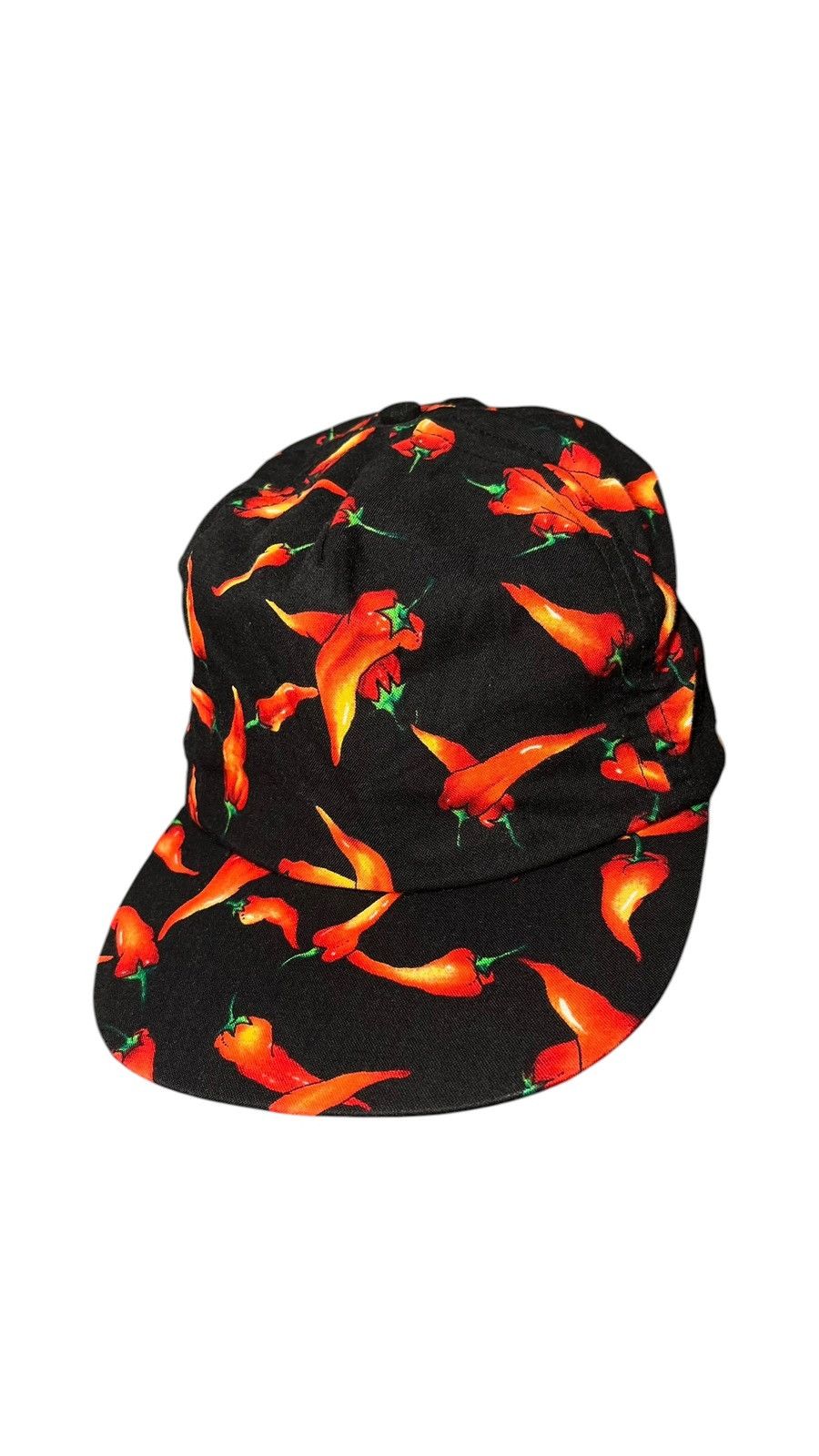 Hot Topic Y2K Black and red chili pepper print snapback cap Size ONE SIZE - 2 Thumbnail