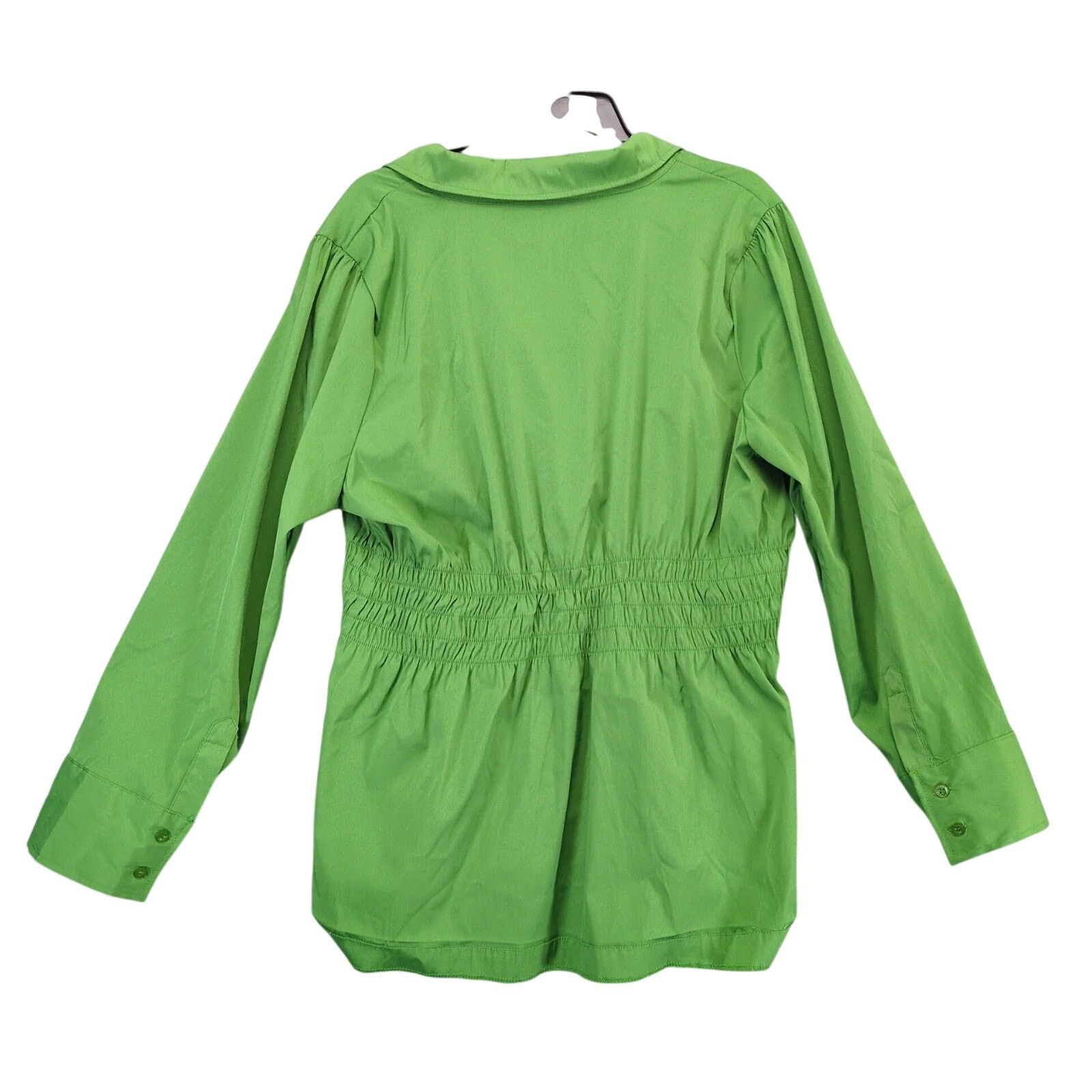 Other Antilia Femme Green Smocked Waist Blouse Tunic Top 3X Size 3XL / US 20-22 - 2 Thumbnail