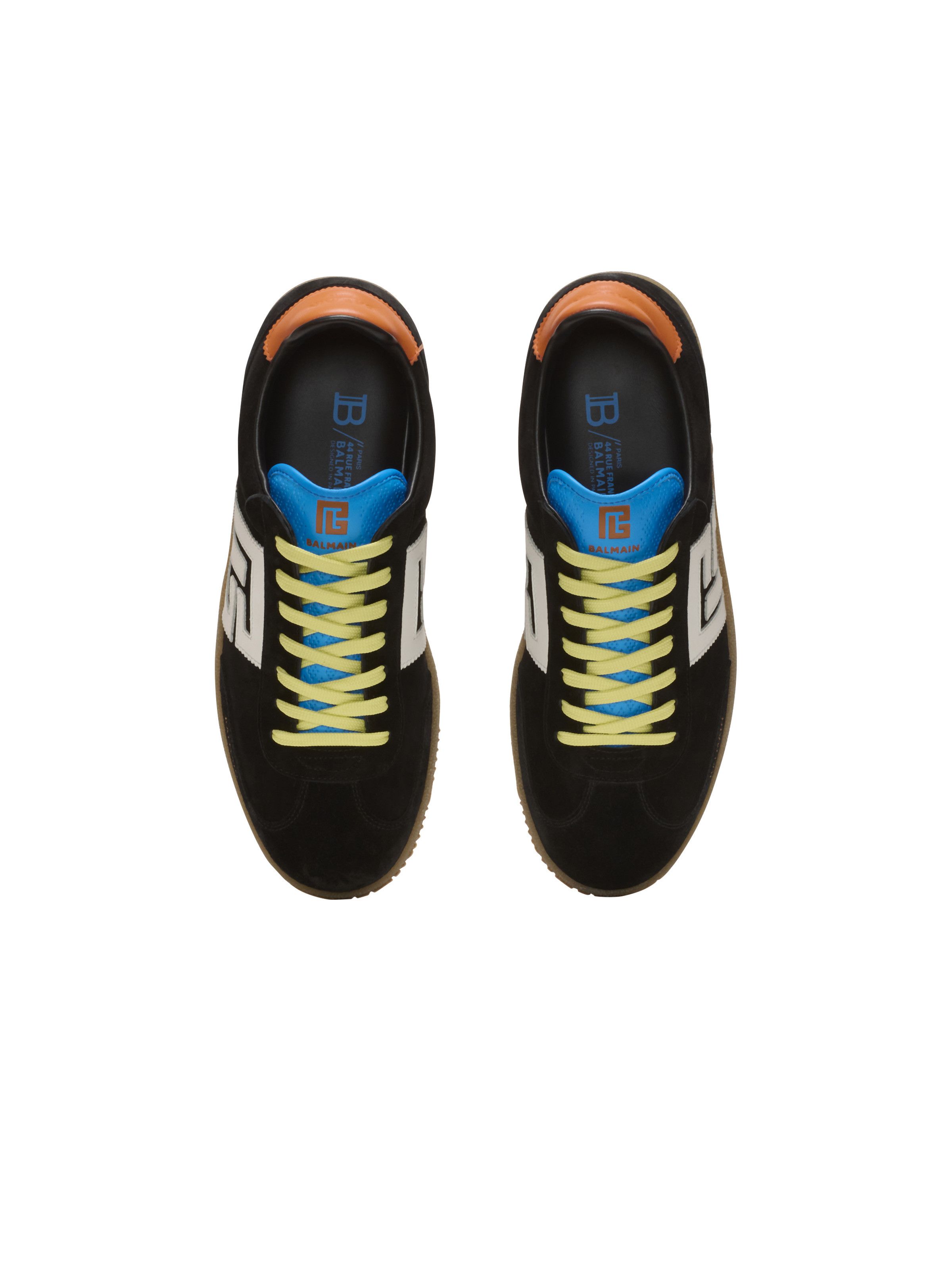 Balmain o1s1wg111025 Swan Leather Sneakers in Multicolor Size US 7 / EU 40 - 2 Thumbnail