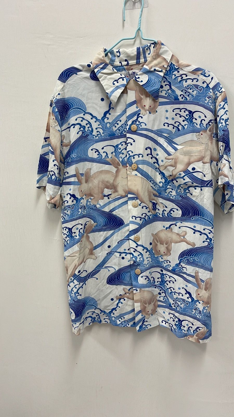Vintage Hawaiian Shirt Rabbit red eye by Oniwa-Soto📸