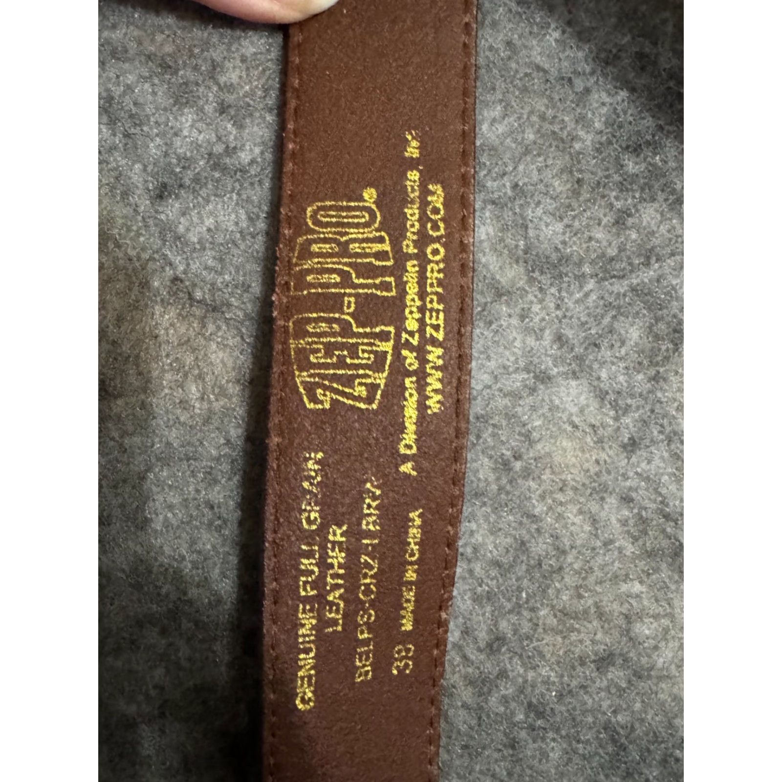 Vintage Clemson University Tigers Belt Leather Brass Zep-Pro Paw Print Size 38 Men Adjustable Size 38 - 3 Thumbnail
