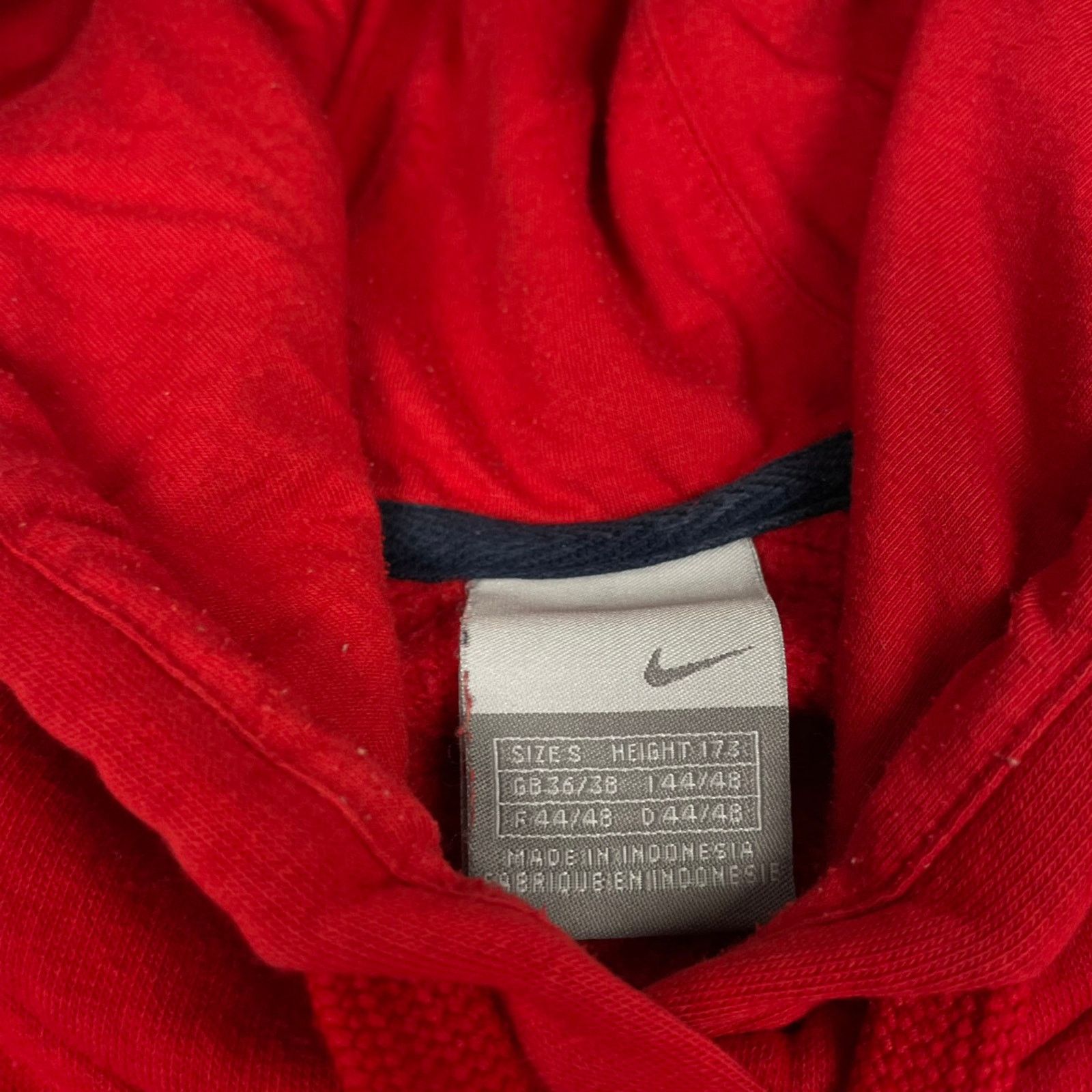 Nike × Vintage Vintage Nike Spellout Hoodie Sweatshirt Size S Red 00s Size US S / EU 44-46 / 1 - 10 Thumbnail