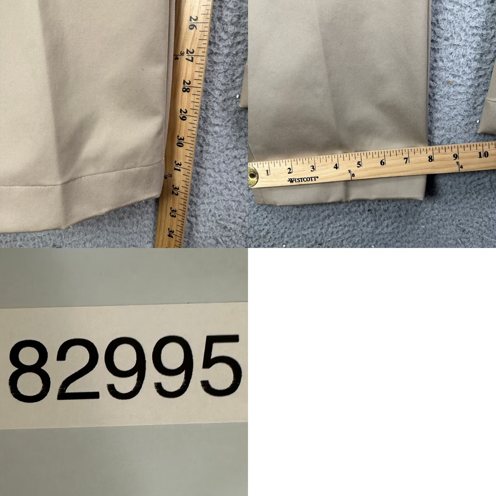 Proper Cloth Proper Cloth Chino Pants Mens 41X32 Flat Front Pockets Stretch Straight Leg Beige 98% Cotton 2% Spandex Casual Fit Mens Size US 36 / EU 52 - 8 Thumbnail