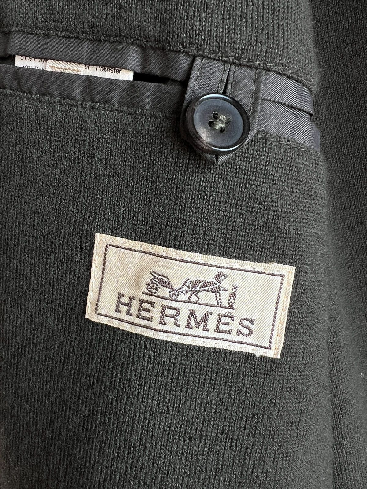 Hermes Vintage Hermes Nylon Cashmere Jacket Size US XL / EU 56 / 4 - 16 Thumbnail