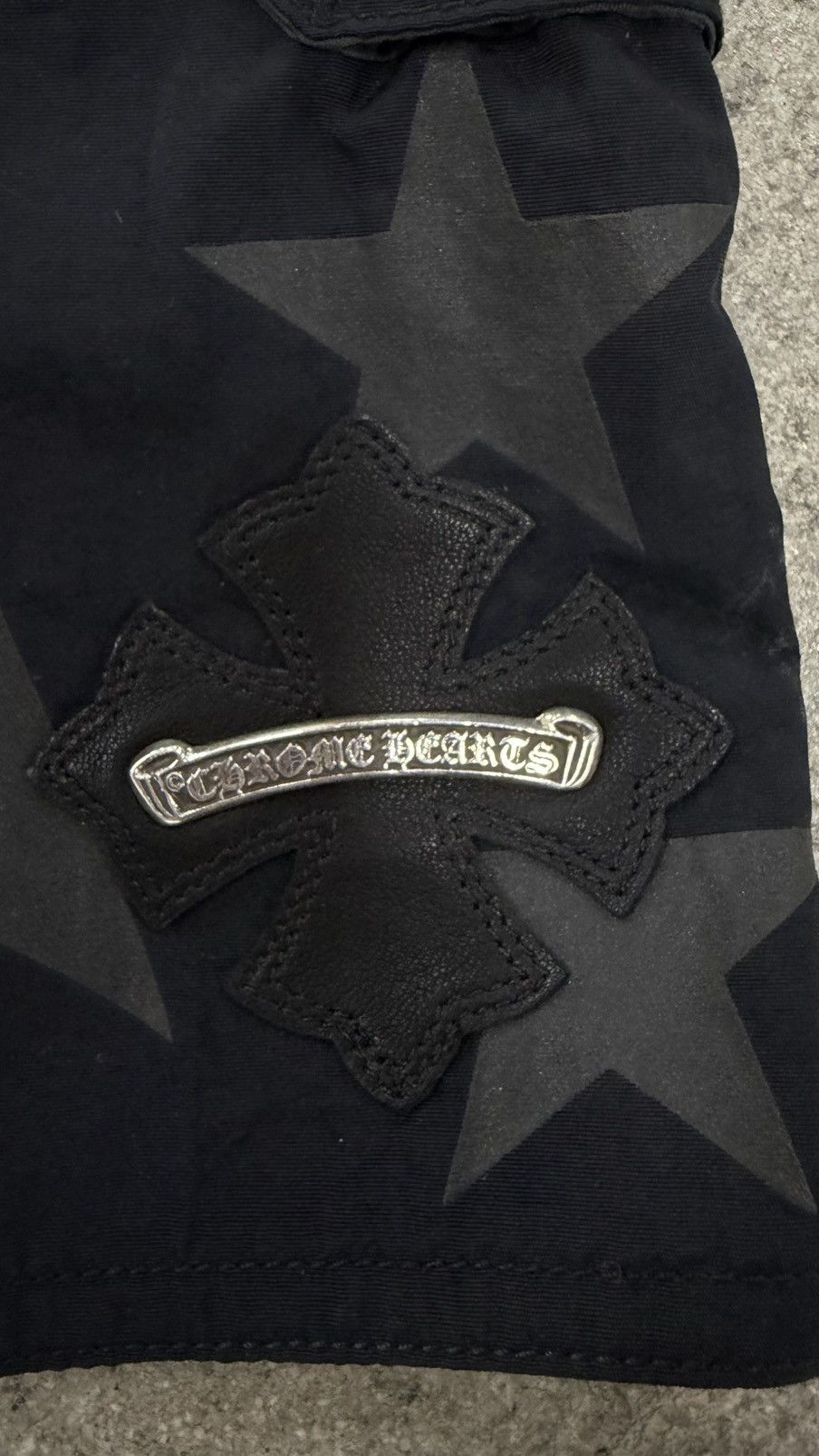 Chrome Hearts RARE!Chrome Hearts Black Star Cross Patch Swimshorts Size US 28 / EU 44 - 3 Thumbnail