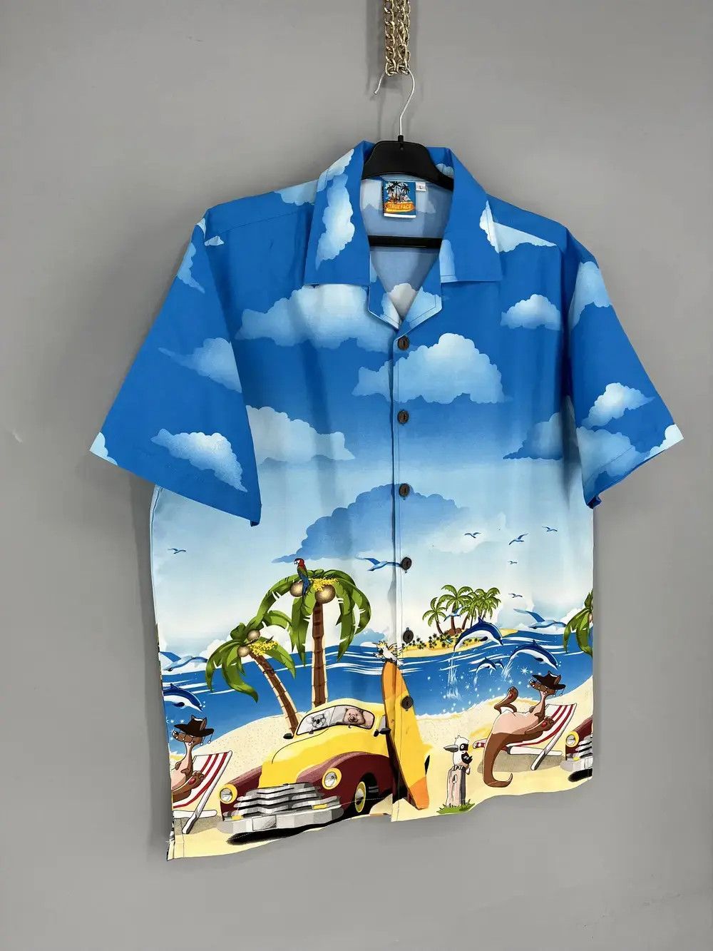 Vintage Men’s Crazy Hawaiian Shirt Short Sleeve True Face Size L Size US L / EU 52-54 / 3 - 2 Thumbnail