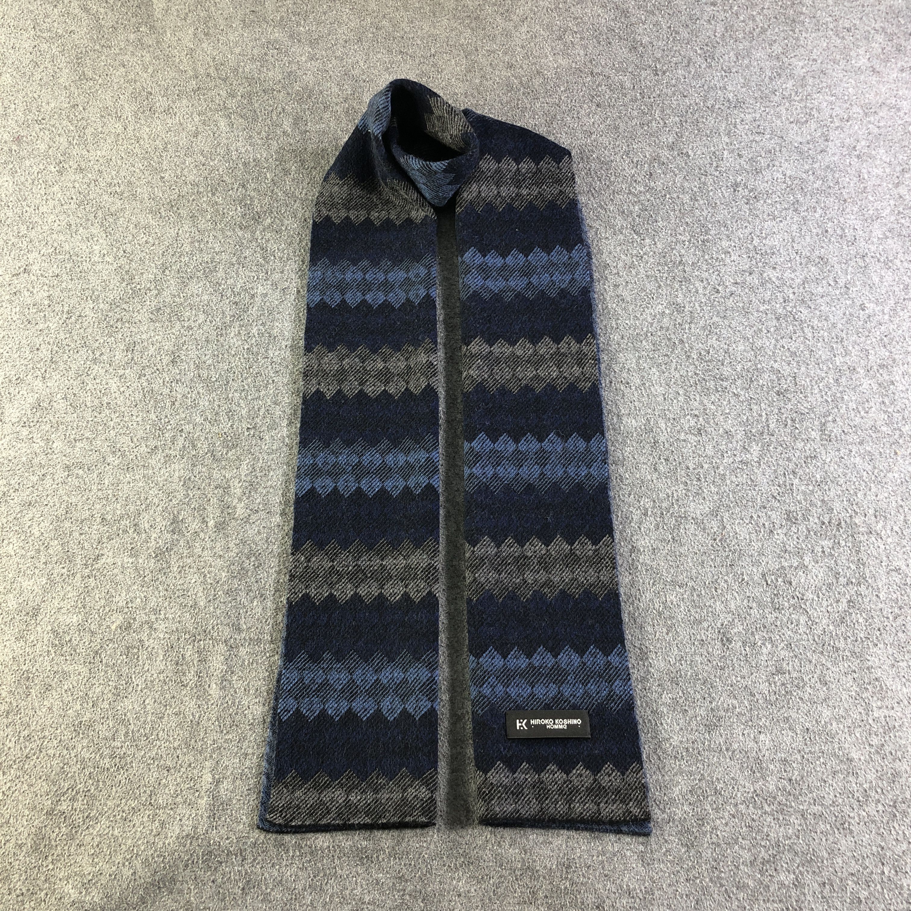 Hiroko Koshino Homme Hiroko Koshino Wool Scarf Muffler V2755 Size ONE SIZE - 1 Thumbnail