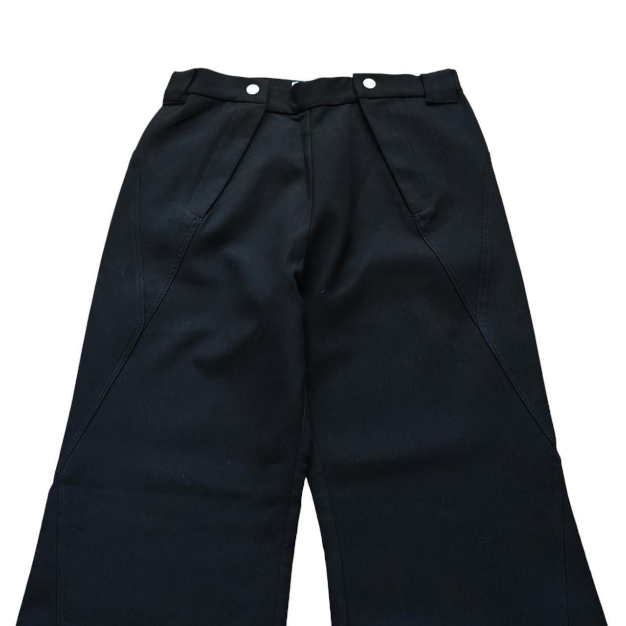 Other 49Percent Black Double Zip Wide Leg Trousers Size 27" / US 4 / IT 40 - 2 Thumbnail