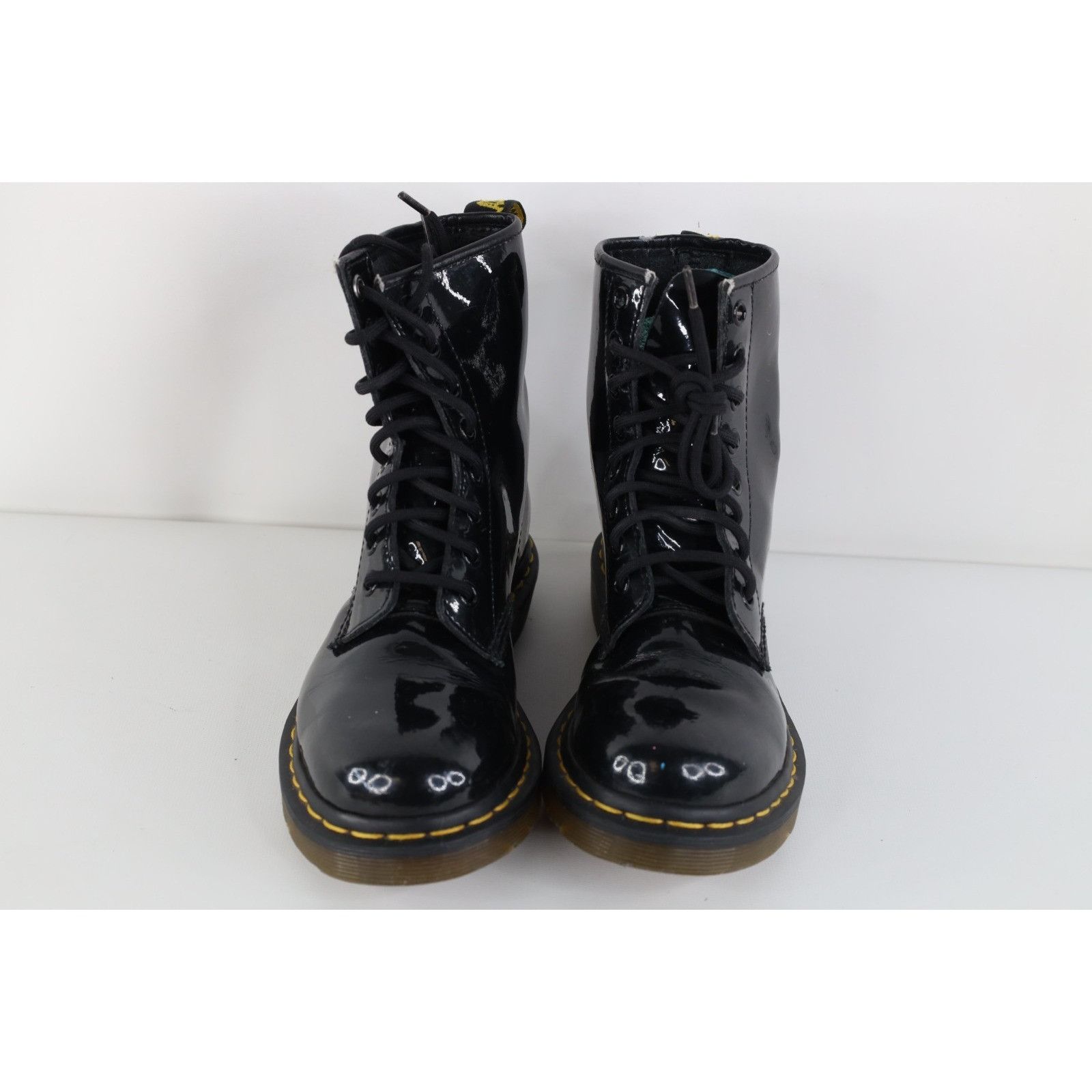 Dr. Martens Vintage 90s Y2K Dr Martens Patent Leather Combat Boots Size US 6 / IT 36 - 2 Thumbnail