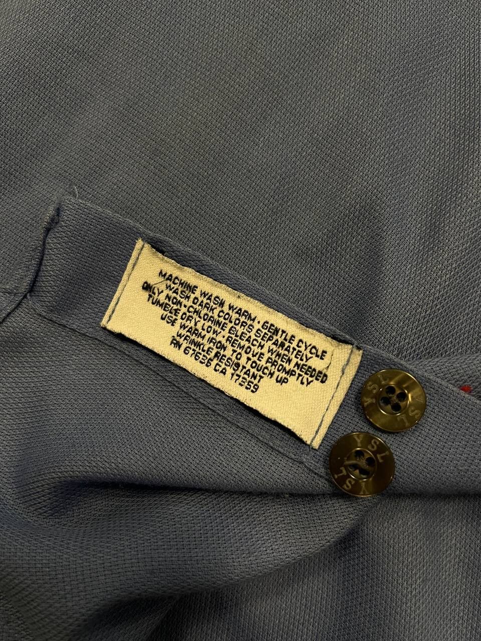 Yves Saint Laurent Vintage Yves Saint Laurent Blue Shirt Men’s Cotton Blend 90s Size US XL / EU 56 / 4 - 12 Thumbnail