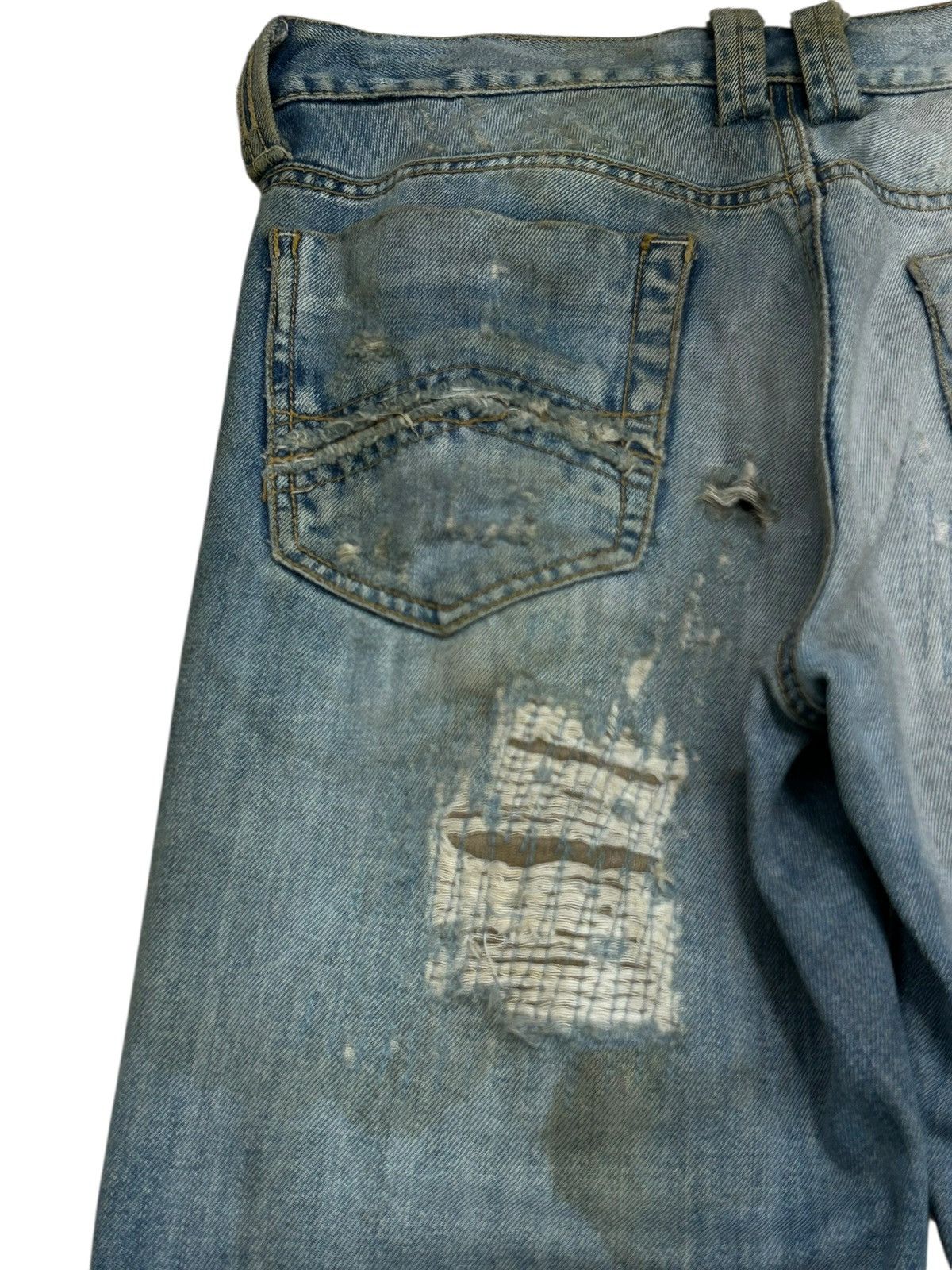 Le Grande Bleu (L.G.B.) Vintage Flare Redsquad Denim Uruboro Stitch Distressed Dirty Size US 30 / EU 46 - 15 Thumbnail