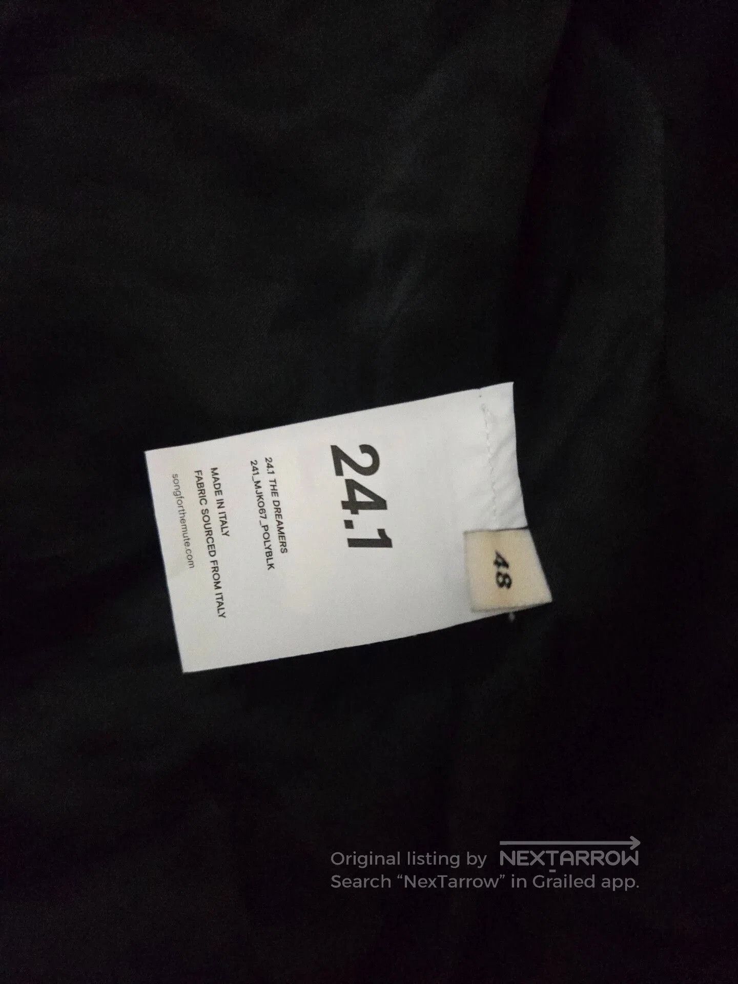 Song For The Mute SFTM 24.1 Black Coach Jacket. Size US M / EU 48-50 / 2 - 4 Thumbnail