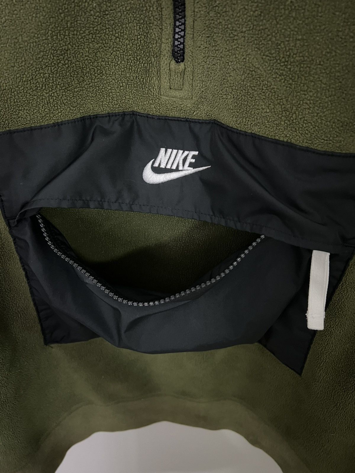 Nike Nike Fleece Half Zip Pullover Sweatshirt Green Pocket Fleece Size US M / EU 48-50 / 2 - 4 Thumbnail